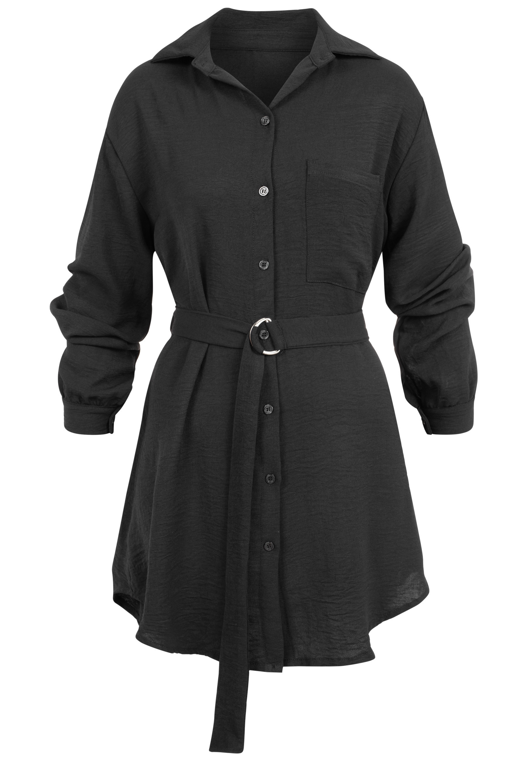 CLOUD 5IVE A-Linien-Kleid "CLOUD 5IVE Longsleeve Dress with tie-belt" 1 tlg.