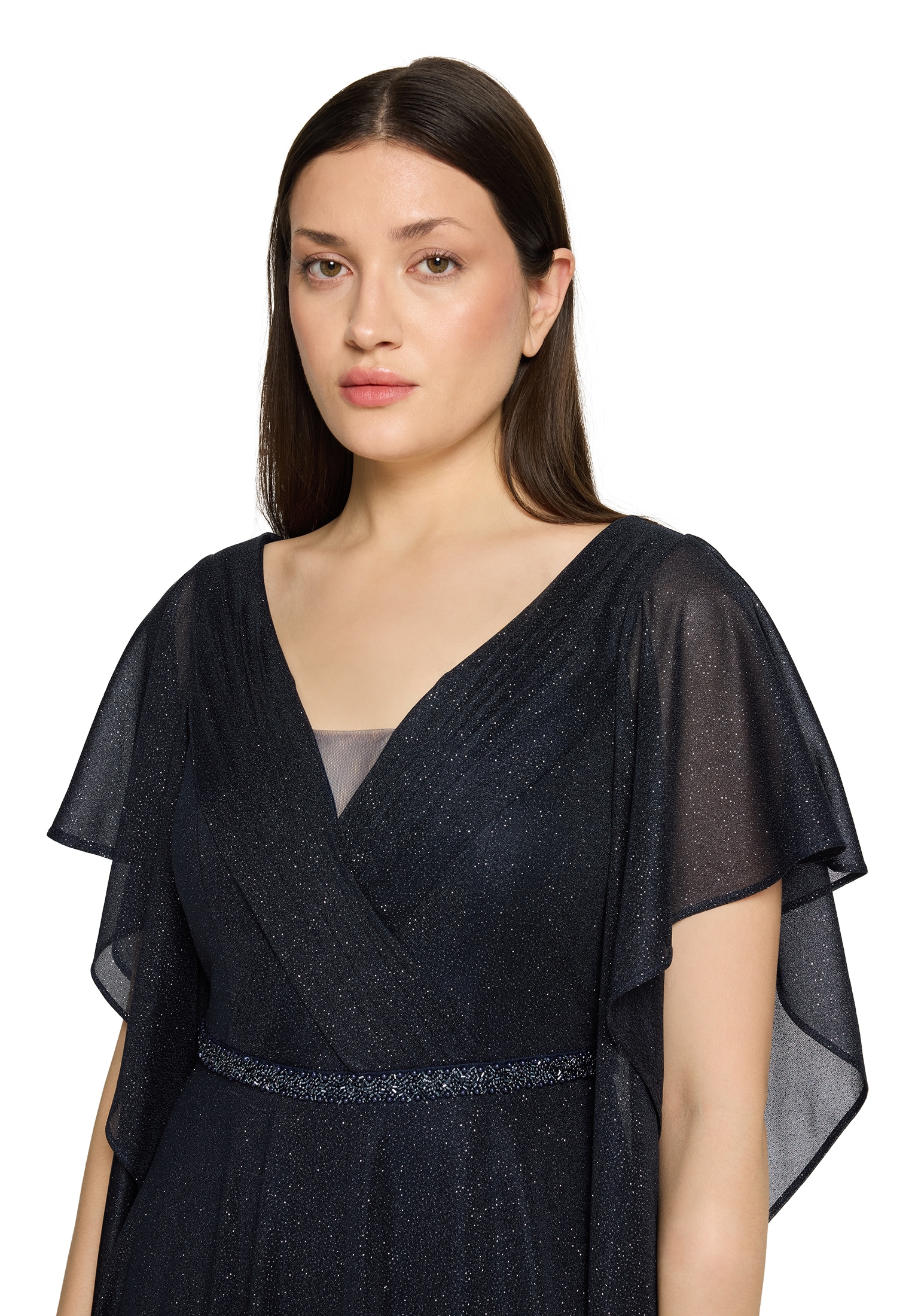 Vera Mont Abendkleid »Damen im Glitzer-Look« Ohne Tasche Falten