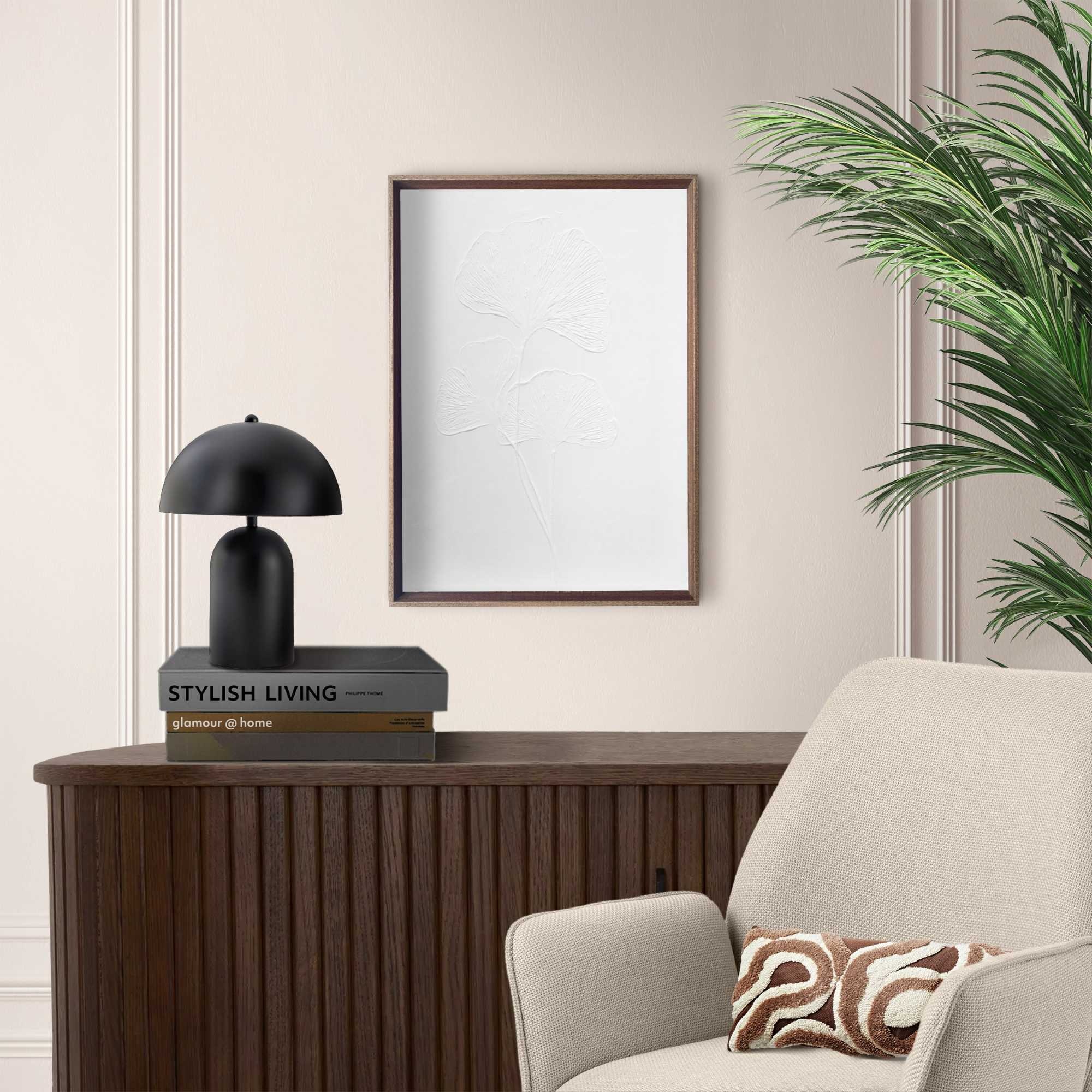 Reinders! Wandbild »Ginkgo-Blätter«, Wohnzimmer - Weiß - MDF - Blumen und Pflanzen - 30x40 cm