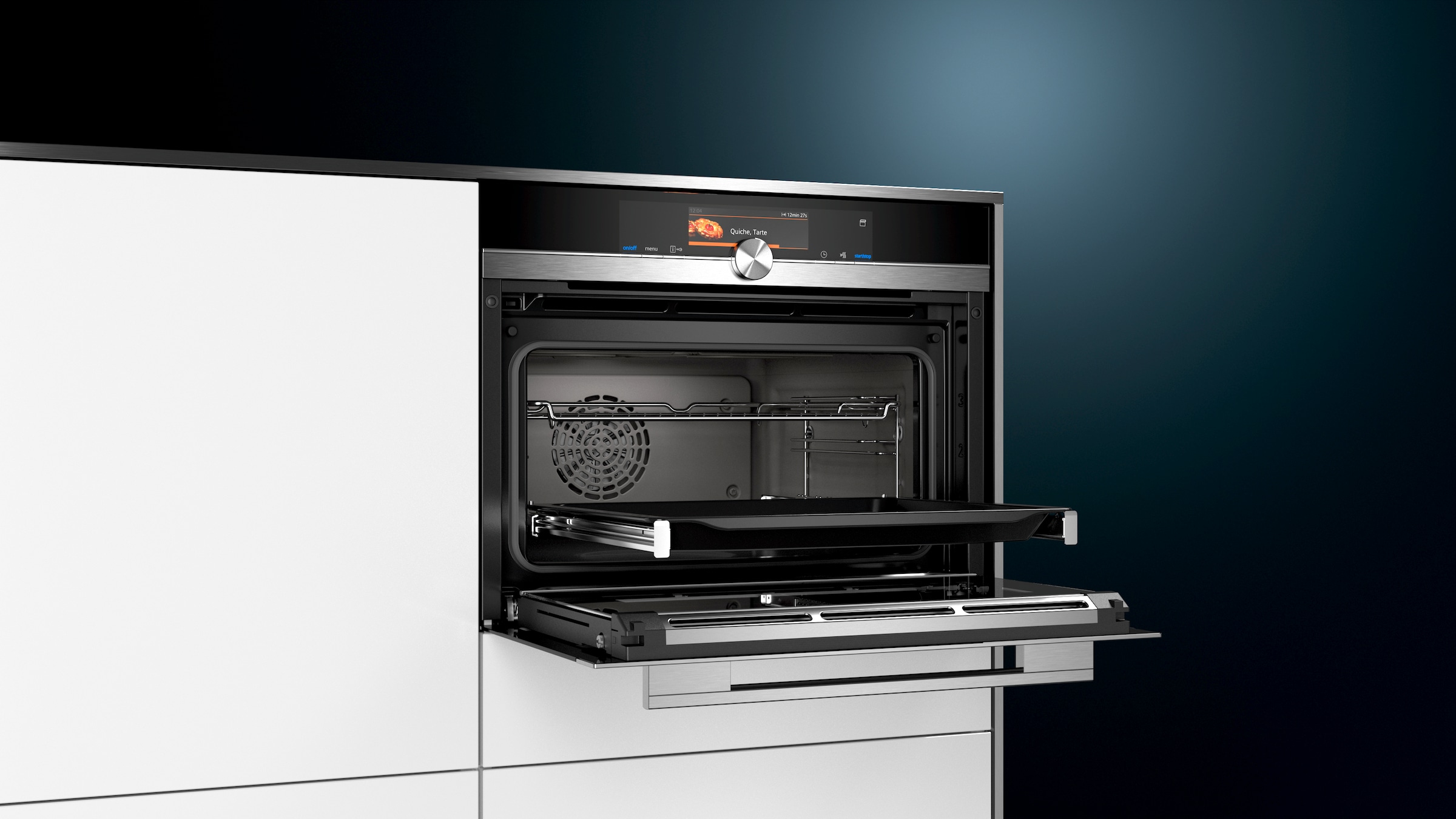SIEMENS Dampfbackofen iQ700 »CS658GRS7«, mit 1-fach-Teleskopauszug, ecoClean Plus