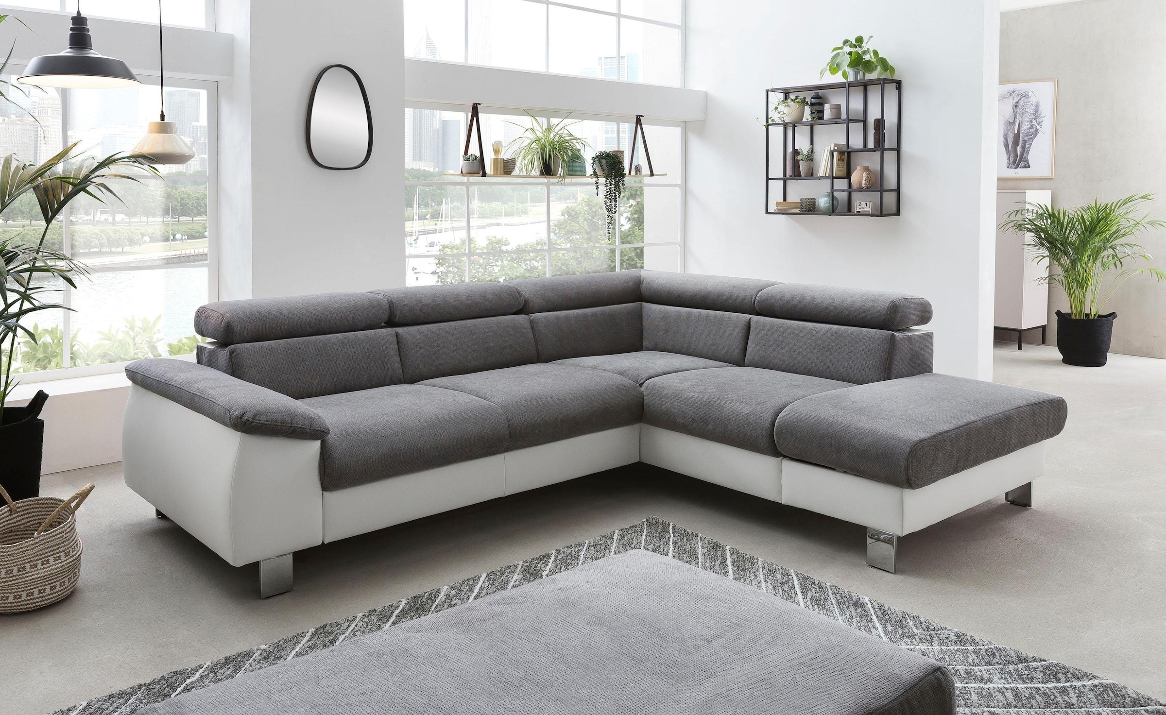 COTTA Polstergarnitur "Komaris L-Form", (Set), Set bestehend aus: Ecksofa m günstig online kaufen