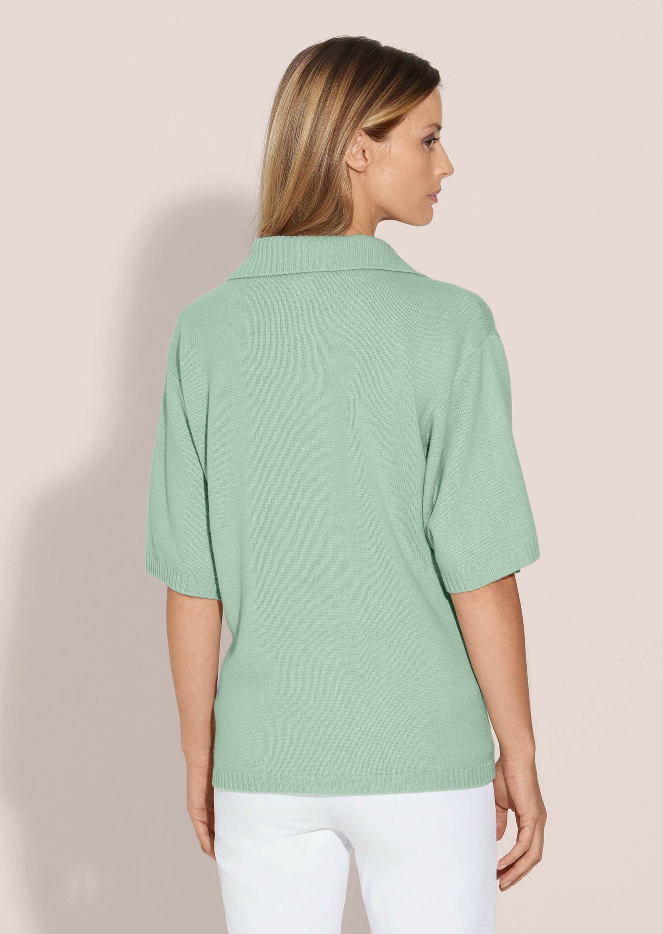 MADELEINE Longpullover »Pullover Polo-Pullover aus Schurwoll-Kaschmir-Mix«