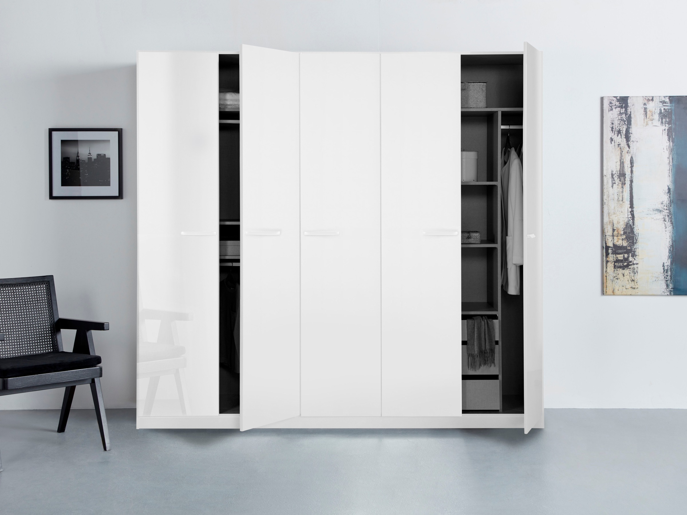 rauch Drehtürenschrank »Kleiderschrank Schrank Garderobe TOPSELLER OTELI inkl. Inneneinteilung«, mit 3 Innenschubladen extra Böden optional mit Spiegel MADE IN GERMANY
