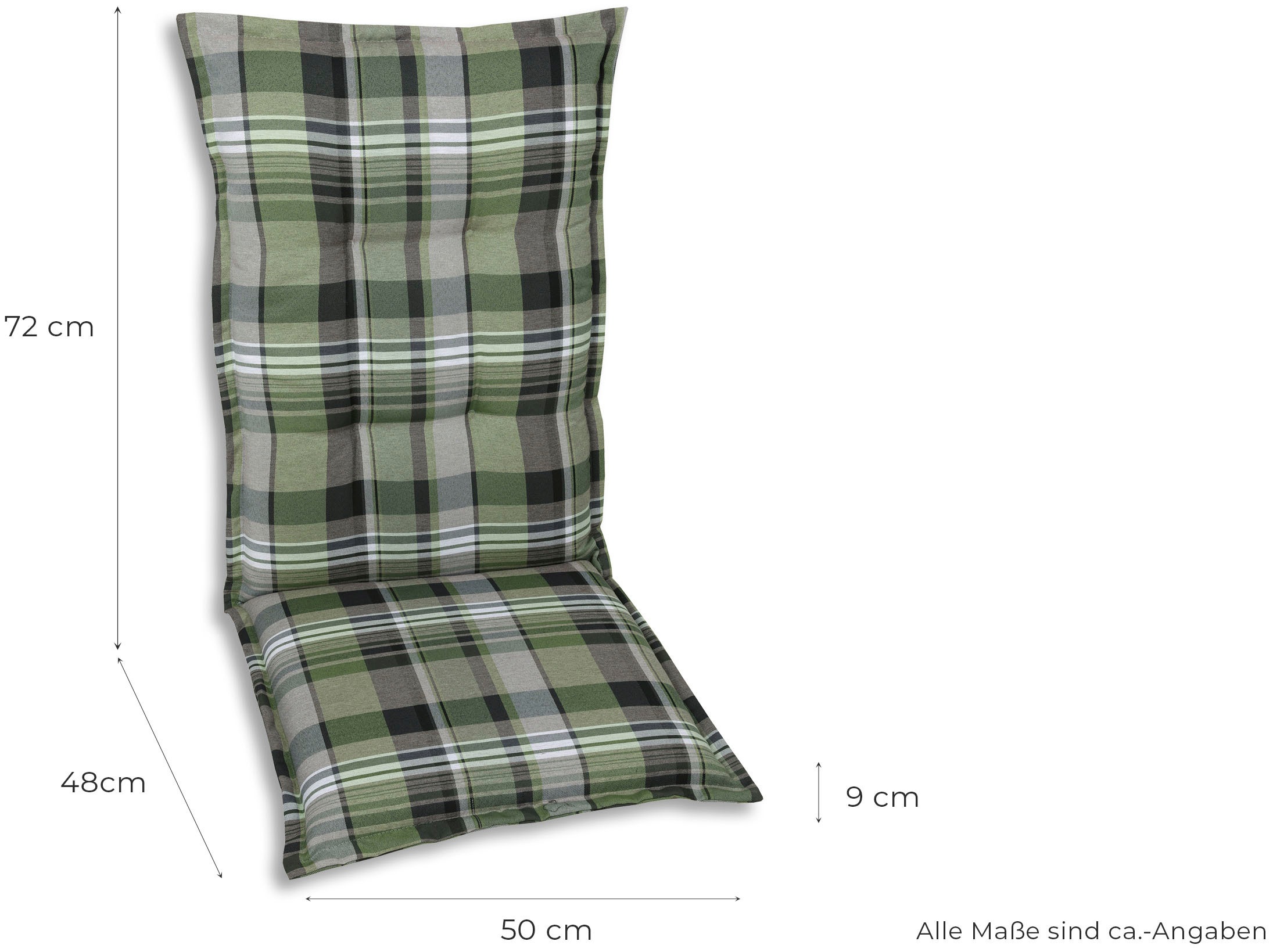 GO-DE Hochlehnerauflage, 120x52 cm