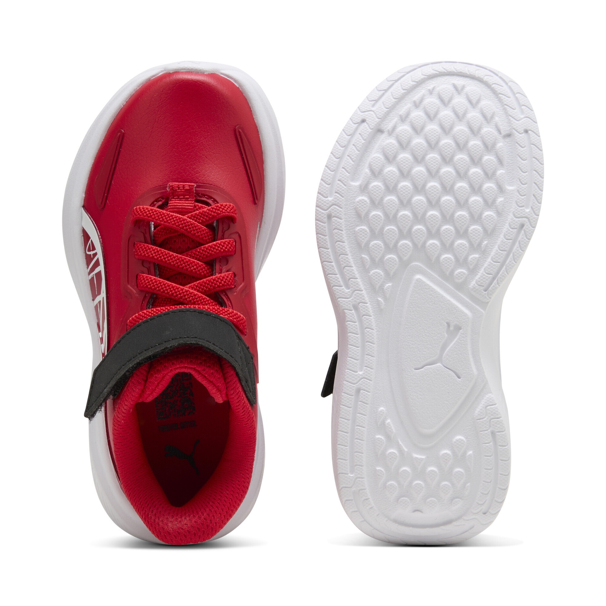 Sneaker PUMA "Scuderia Ferrari Skyrocket Sneakers Kinder", Kinder, Gr. 27,5, rot (rosso corsa weiß rot), Obermaterial: Synthetik, Textil; Futter: Textil; Innensohle: Textil; Laufsohle: Synthetik, Schuhe Sneaker 3