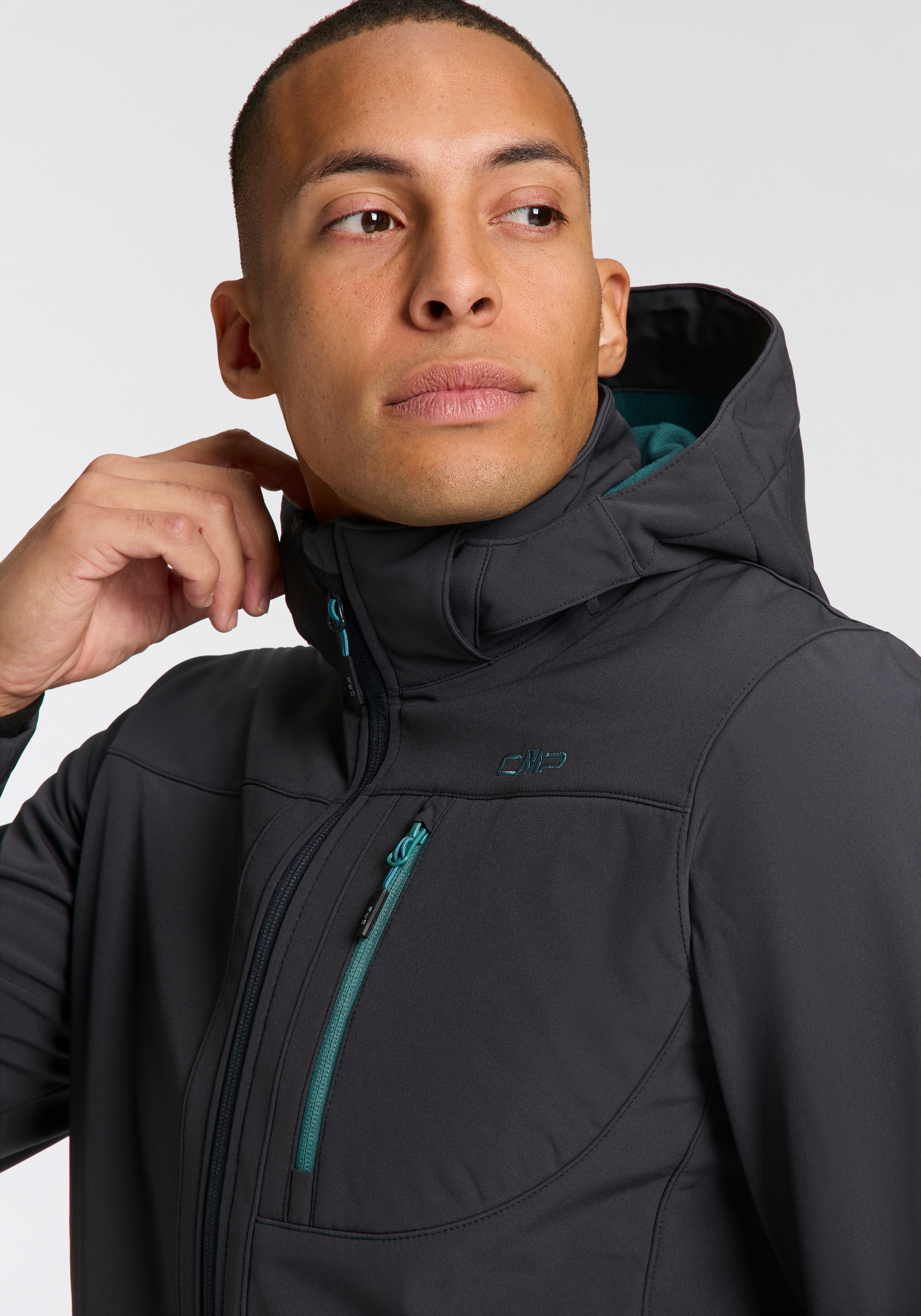 CMP Softshelljacke, (1 St.), mit Kapuze, Wasserabweisend & Winddicht & Atmungsaktiv