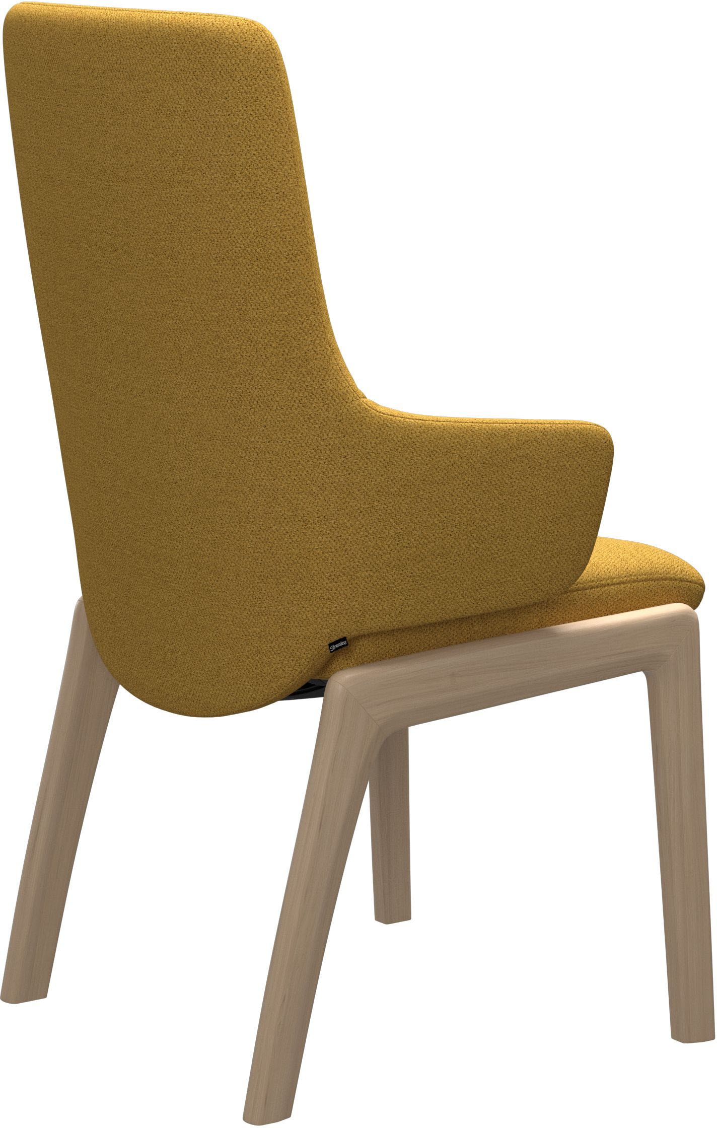 Stressless® Polsterstuhl »Laurel«, ROHLEDER Stoff Q2 FARON, High Back mit Armlehne, Größe L, mit abgerundeten Beinen in Eiche