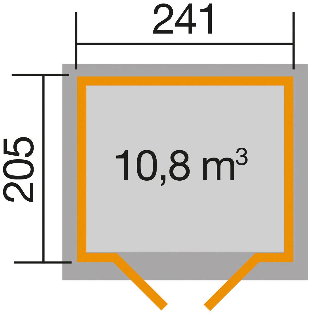 weka Gartenhaus »122 Gr.1 anthrazit«