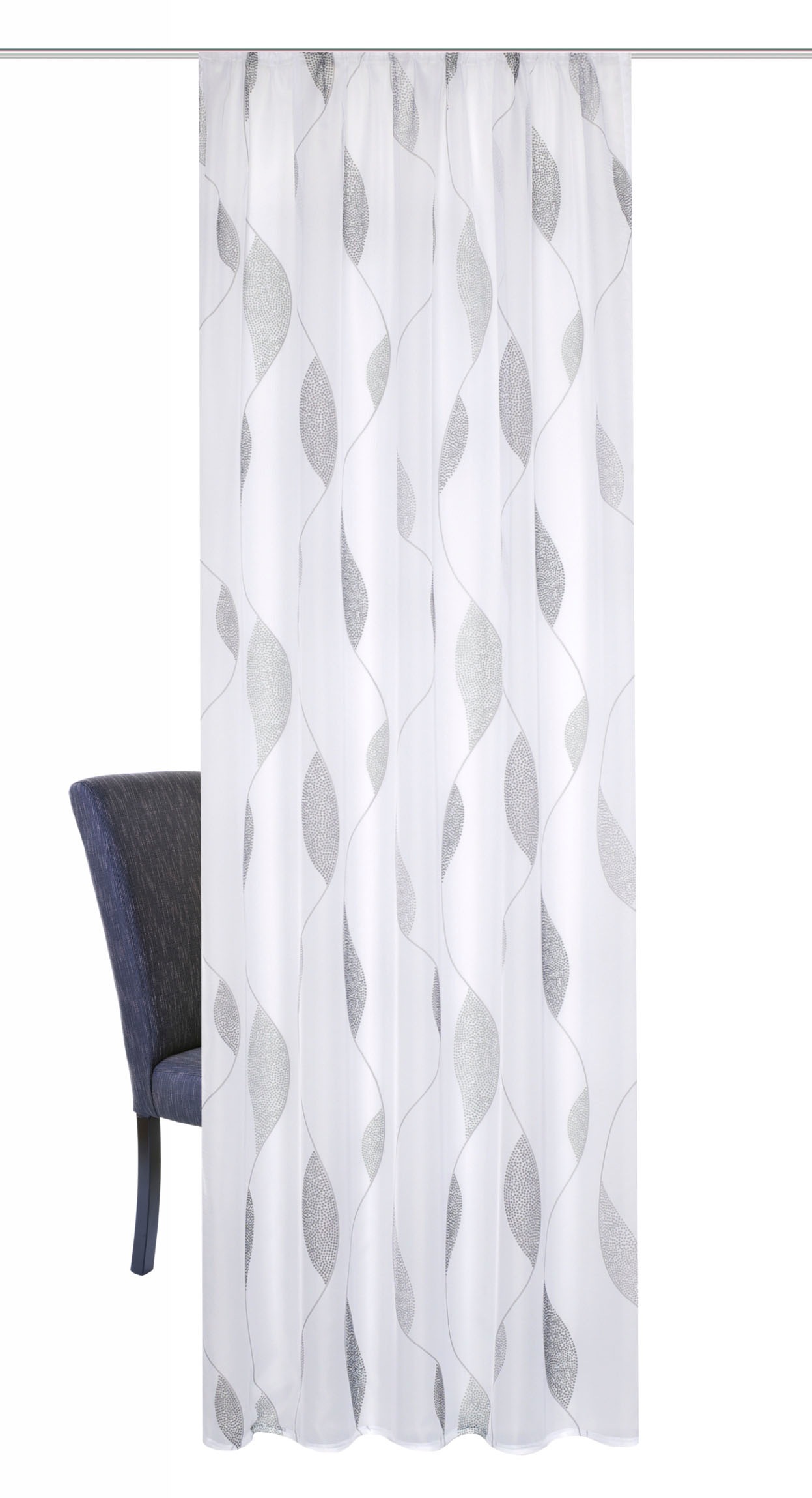 Thumbnail - HOME WOHNIDEEN Gardine "PAOLO" Kräuselband 1 Stk. tlg. halbtransparent