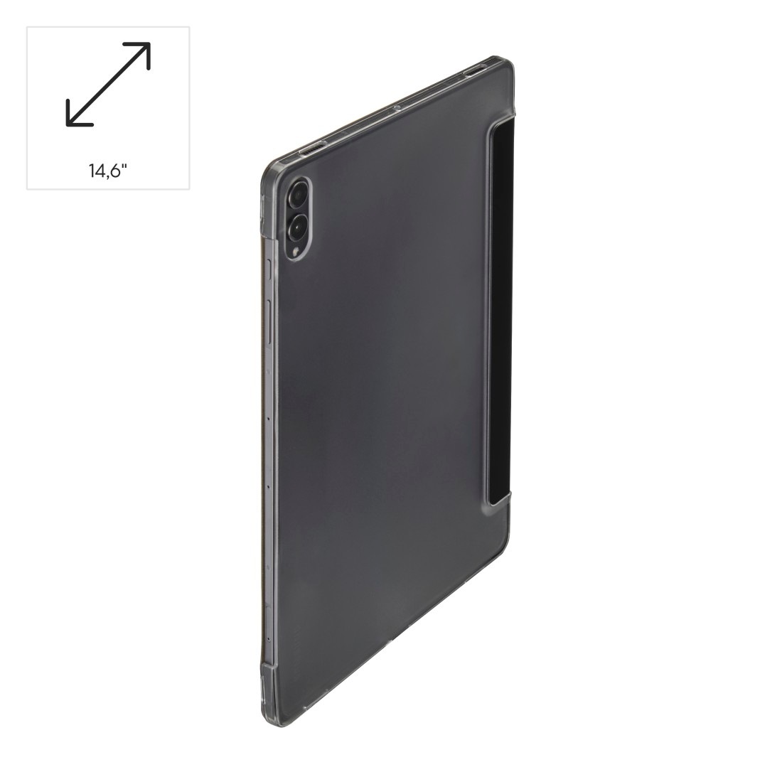 Hama Tablettasche »Tablethülle für Samsung Galaxy Tab S11 Ultra 14,6 Zoll Schwarz« Standfunktion, Stiftfach, Auto Wake Sleep, transparente Rückseite