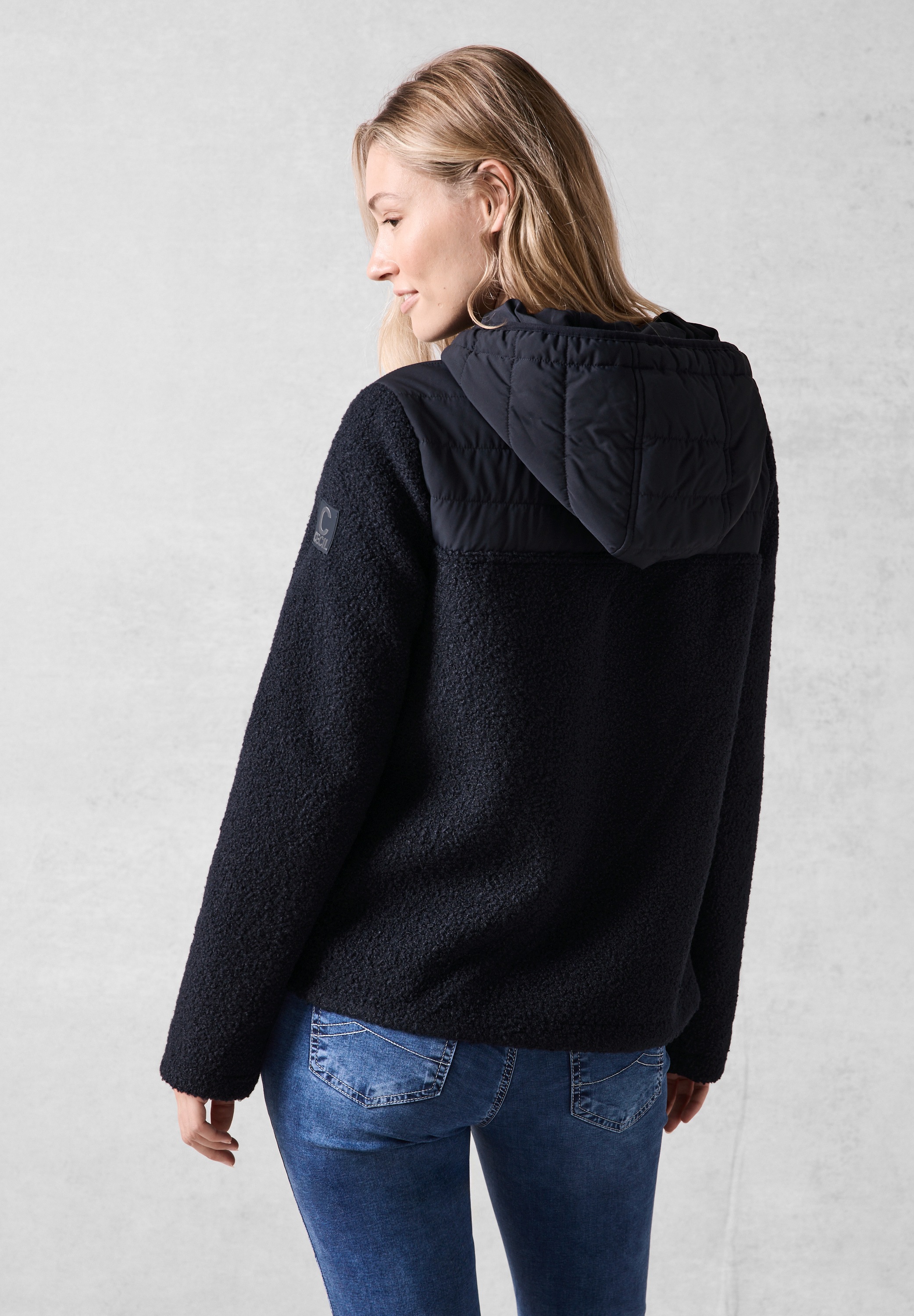 Cecil Fellimitatjacke, mit Kapuze, mit Kapuze