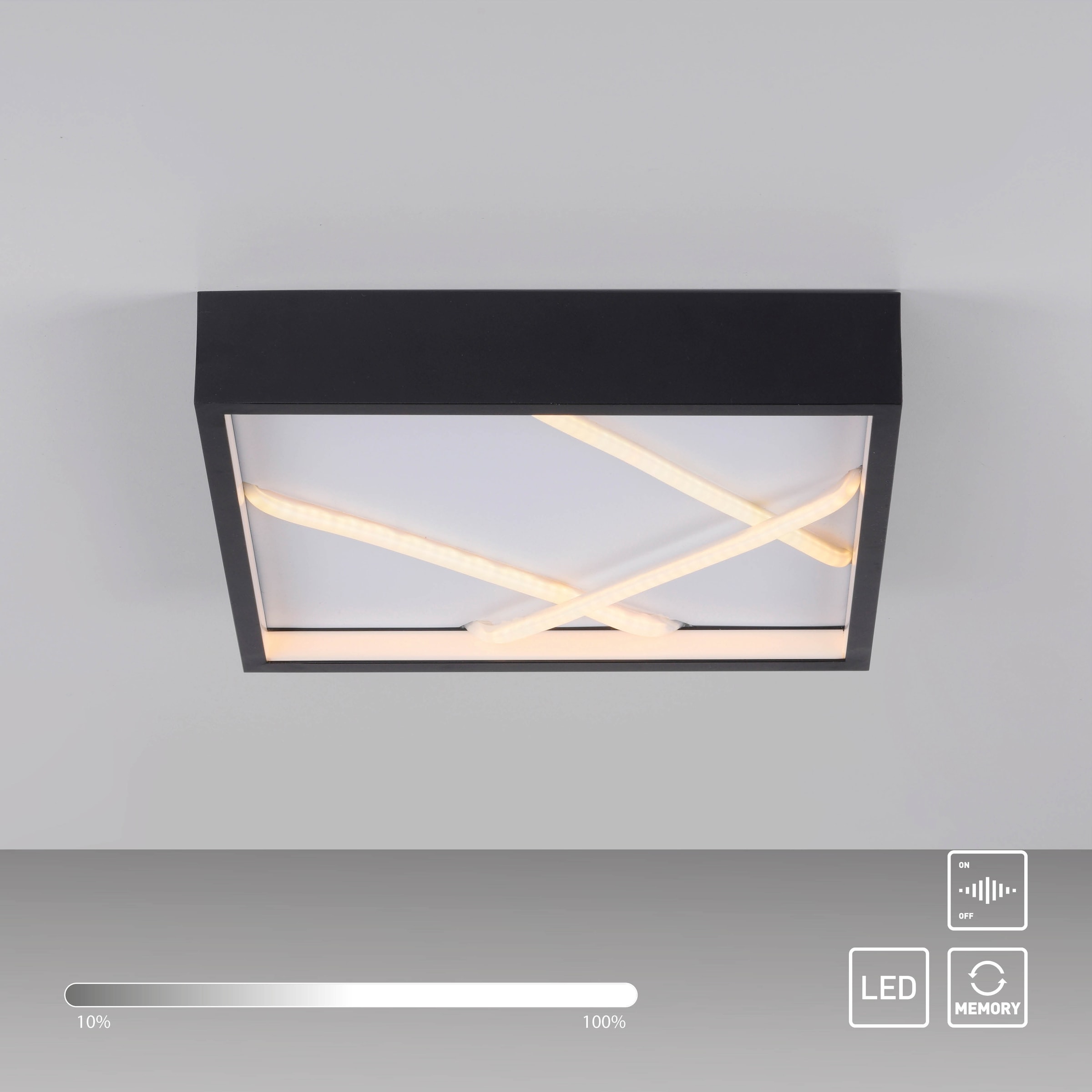 JUST LIGHT LED Deckenleuchte »MIKADO« LED-Board 1 Stk. Warmweiß dimmbar, Simply Dim, Memory nach Trennung vom Netz