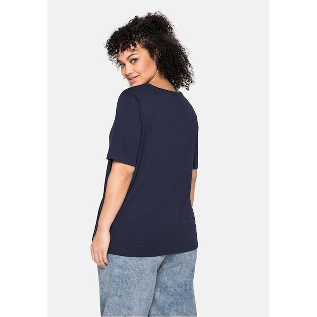 Sheego T-Shirt »Große Größen«, aus reiner Baumwolle für bestellen | BAUR