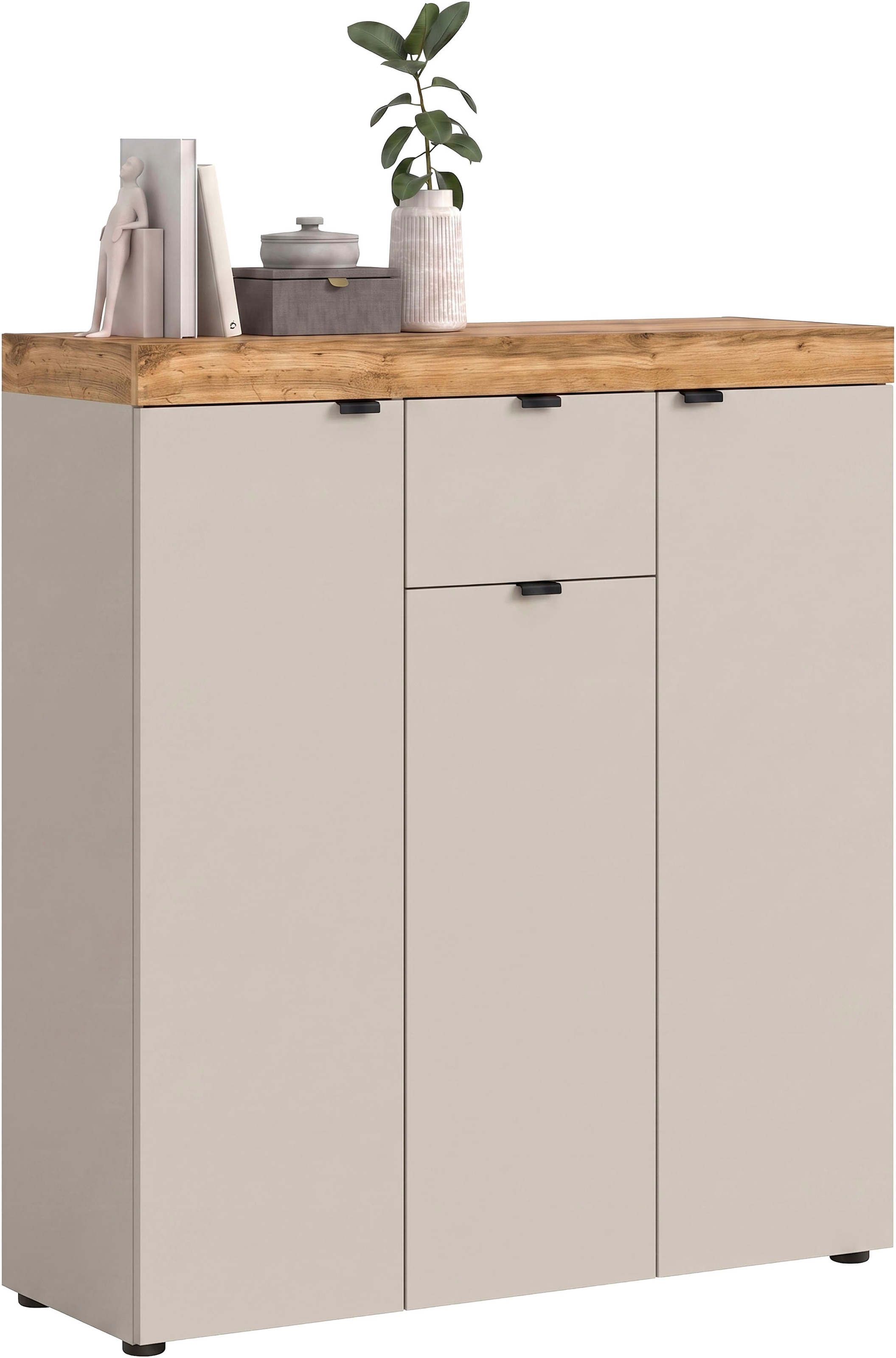 OTTO home Highboard "MAMBO II, Breite 105cm, 3 Türen, 1 Schubkasten, 9 Fächer" 1 Stk. tlg. Kommode, Sideboard, Wohnzimmer, Schlafzimmer