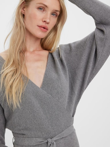 DRESS Vero kaufen LS GA BAUR für NOOS« Moda | Strickkleid V-NECK »VMHOLLYREM