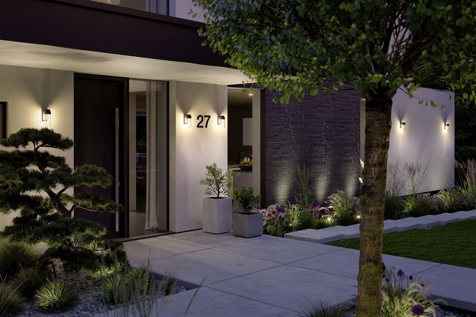 Thumbnail - Paulmann Außen-Wandleuchte "Lantea IP44 91x144mm max. 15W 230V Anthrazit Aluminium" E27 1 Stk.