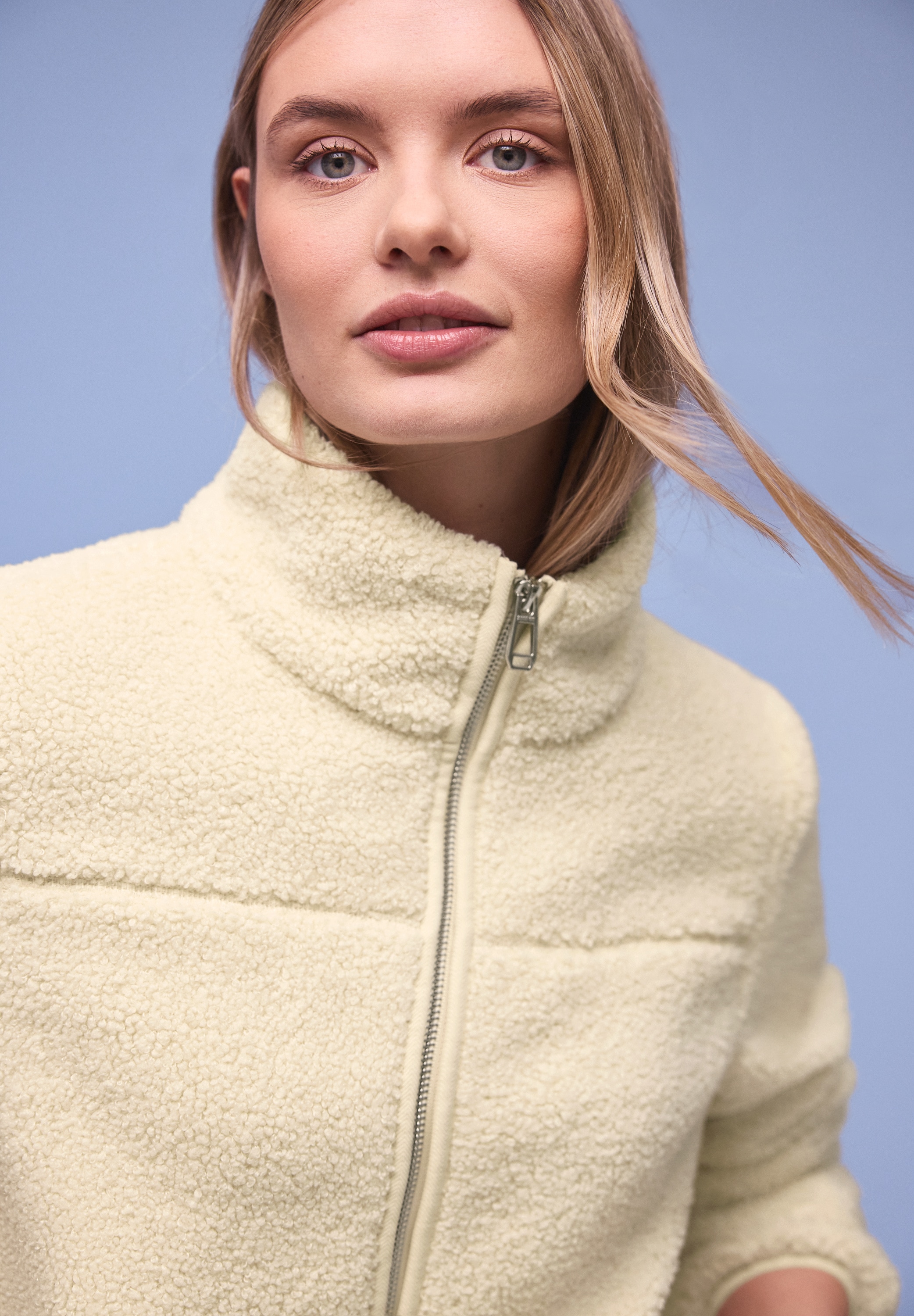STREET ONE Fellimitatjacke ohne Kapuze aus Lammfell-Imitat