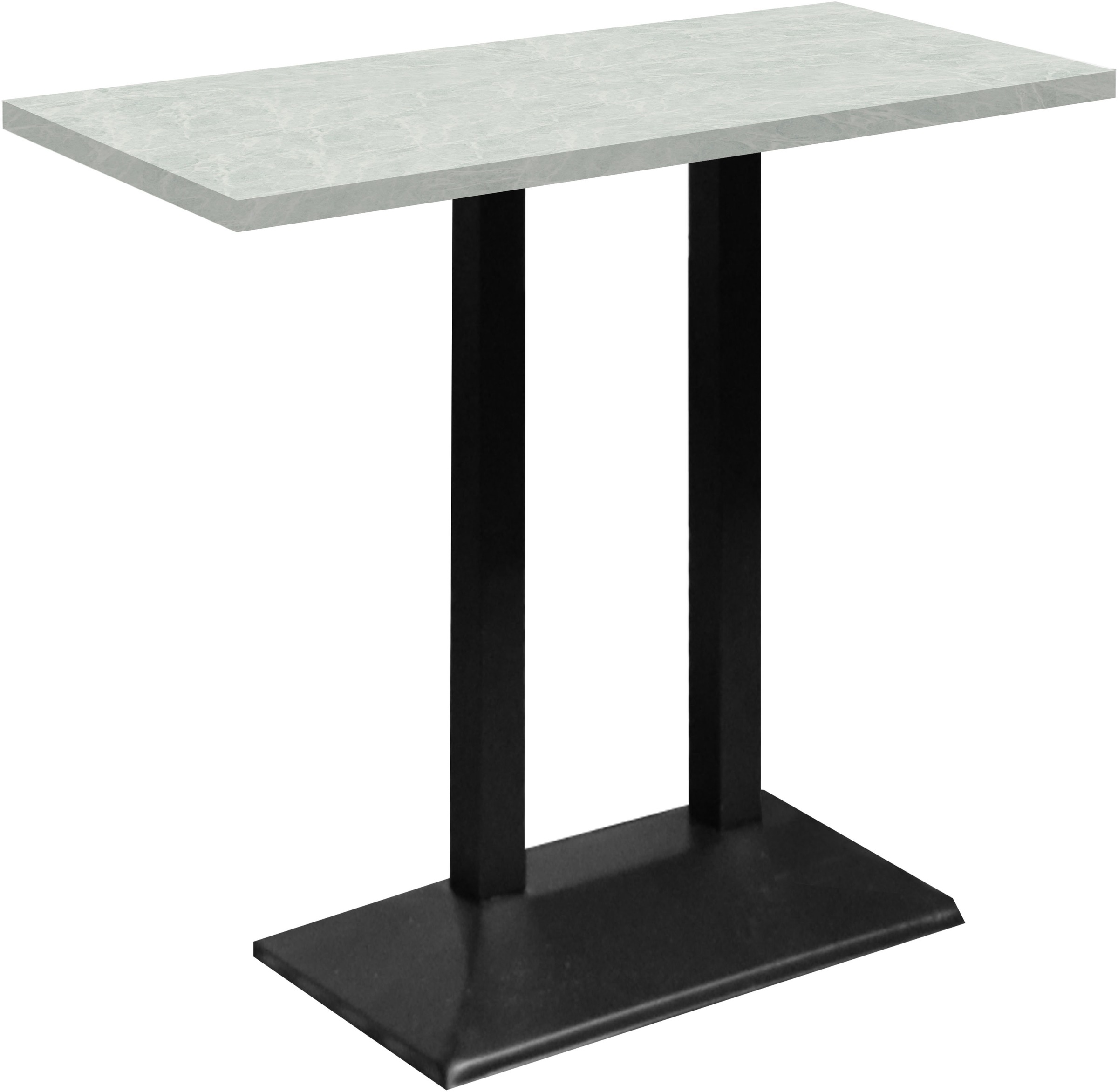 Mäusbacher Bistrotisch "Big Bistro Metall" Doppelsäulengestell, eckige Platte BHT 120x105x70 cm