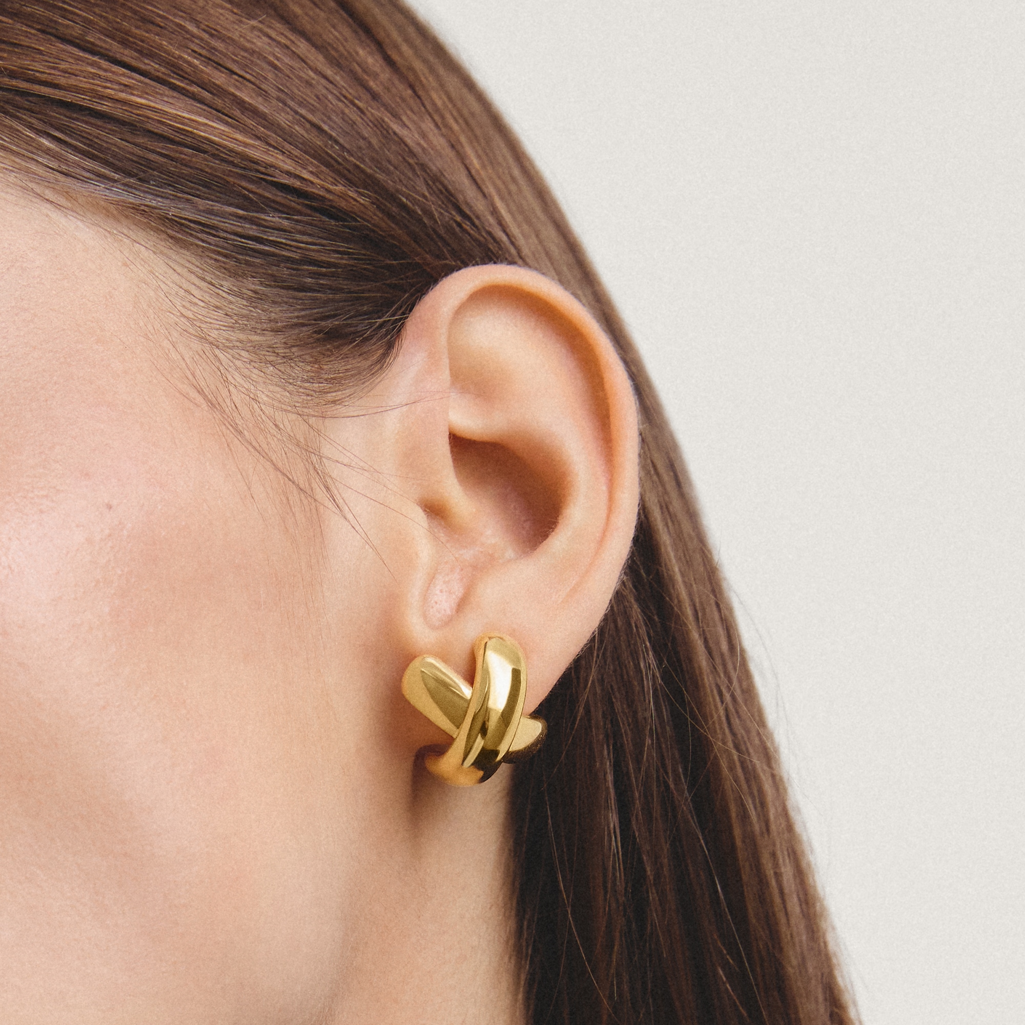 THOMAS SABO Paar Ohrstecker »Gekreuzte Ohrringe gelbgoldfarben«