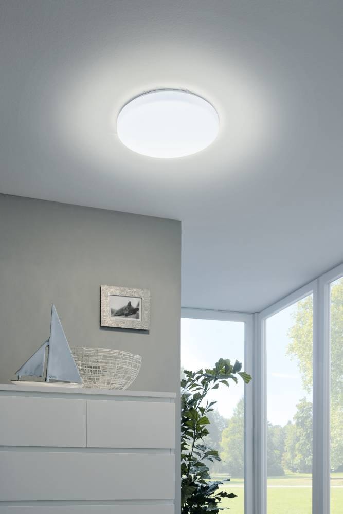 EGLO LED Deckenleuchte »FRANIA Deckenlampe, weiß, geringe Aufbauhöhe, Watt, Büro«, 1 flammig, Leuchtmittel LED-Board | LED fest integriert, Wohzimmer, Küche, Esszimmer, Flur, modern