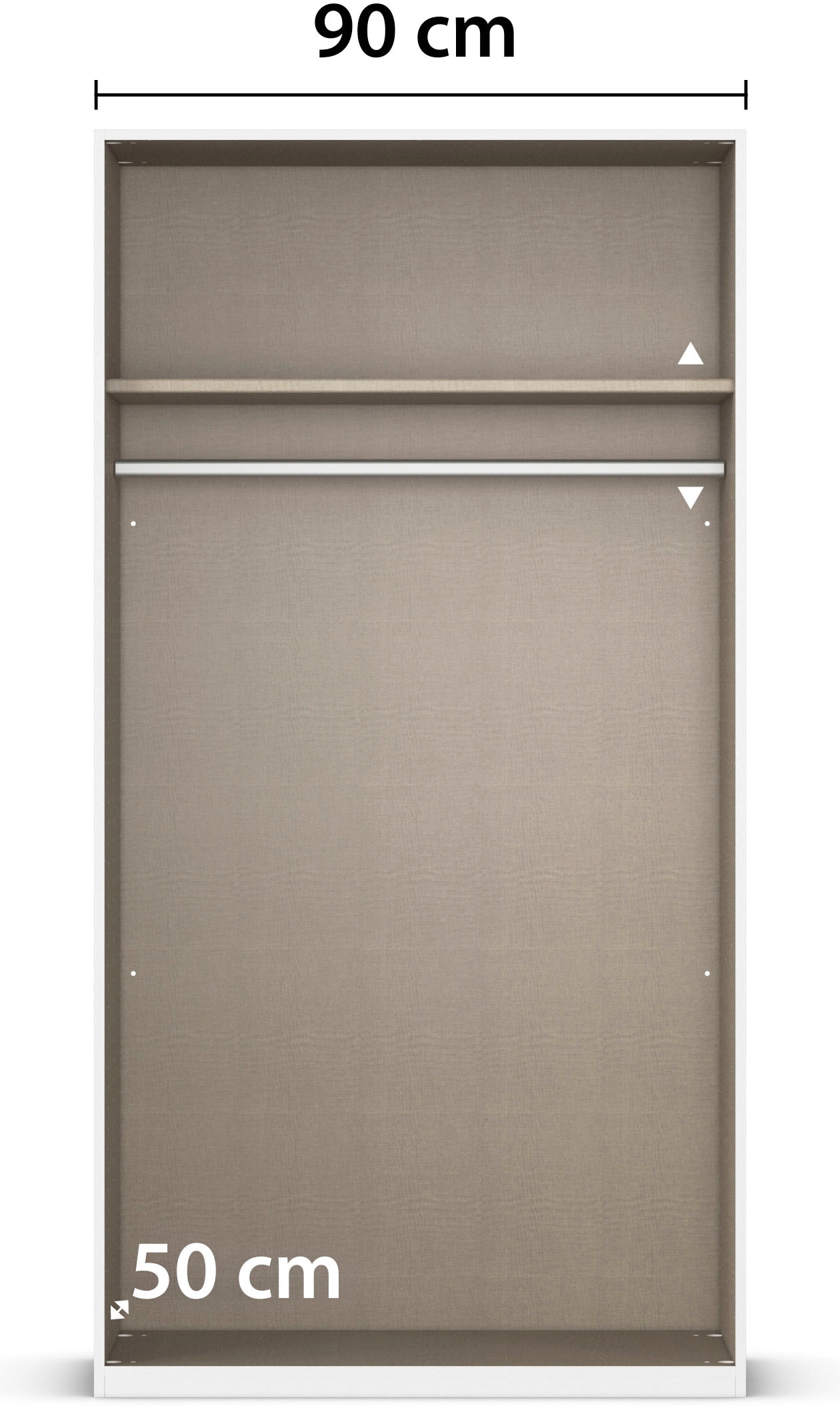 rauch Kleiderschrank, (in 3 verschiedenen Ausstattungen BASIC/CLASSIC/PREMIUM), mit hochwertigen Stangengriffen in Schwarz aus Metall MADE IN GERMANY
