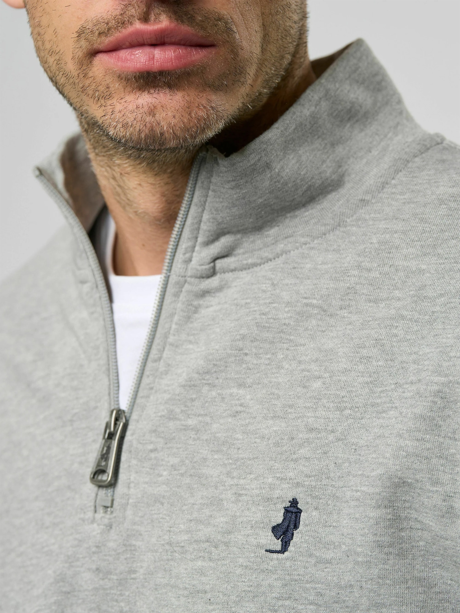 MCS Strickpullover »MCS sweatshirt with half-zip Clement«
