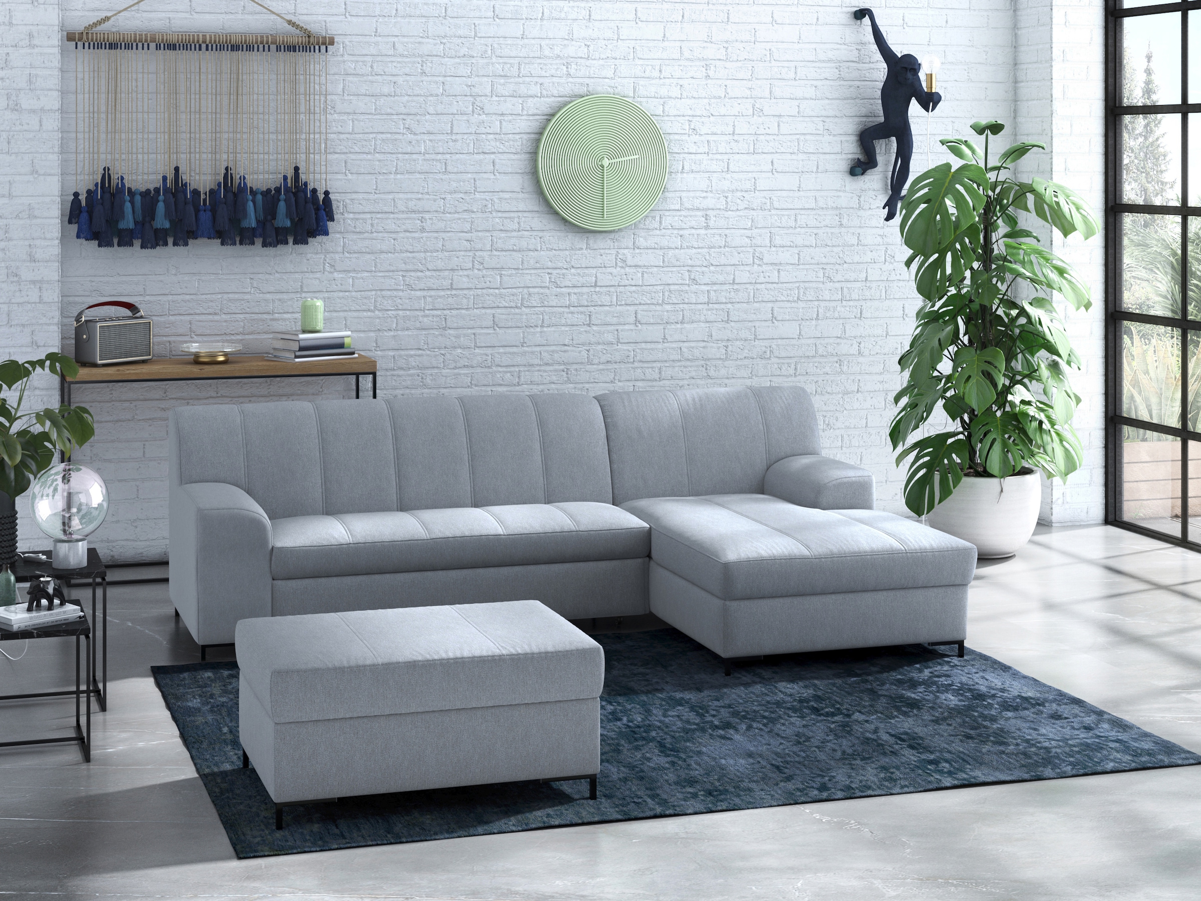 INOSIGN Ecksofa »Balme L-Form«, Inkl. Zierkissen, wahlweise mit Bettfunktion