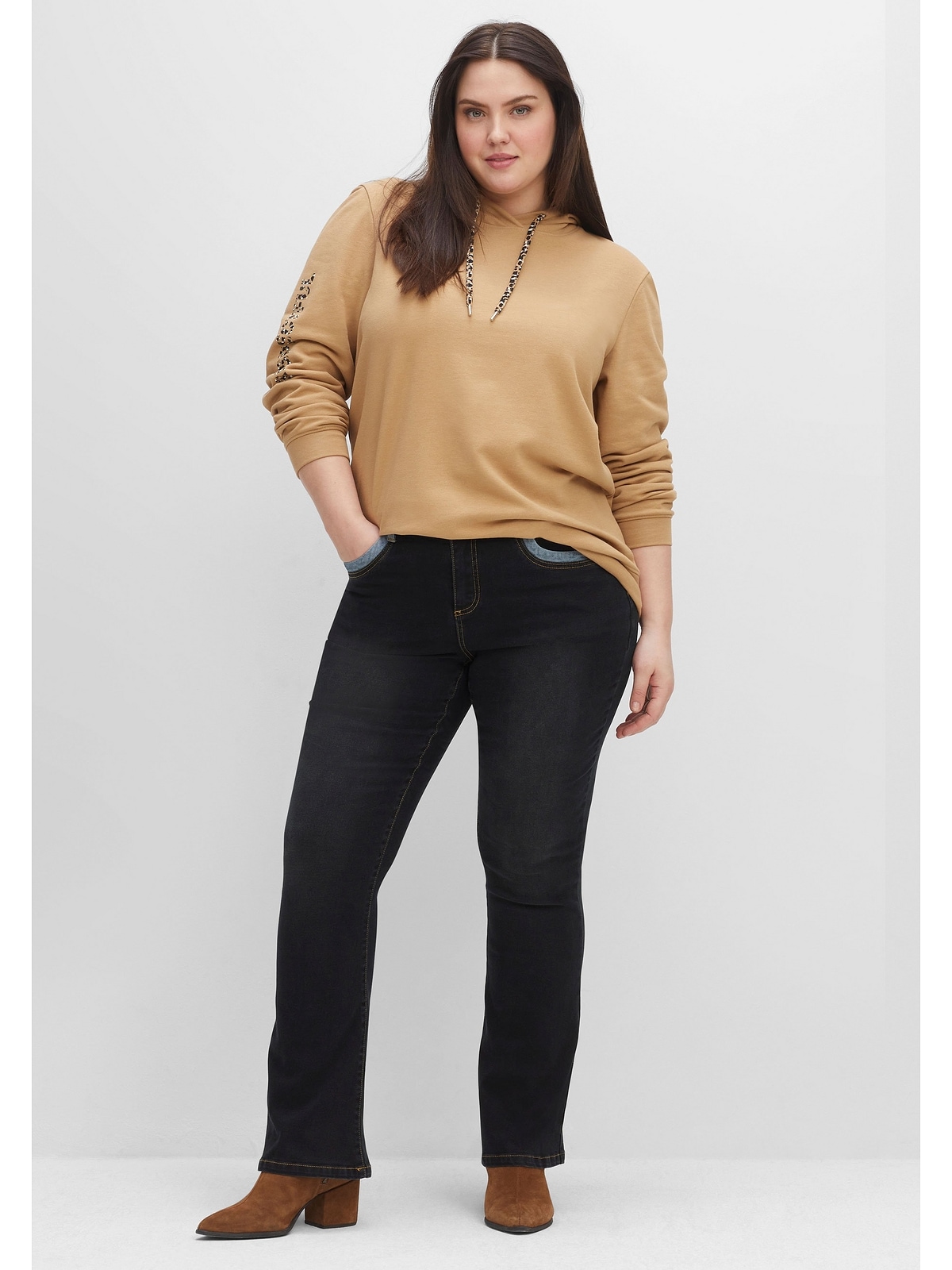 Sheego Bootcut-Jeans für »Große mit BAUR bestellen | Kontrastdetails Größen«