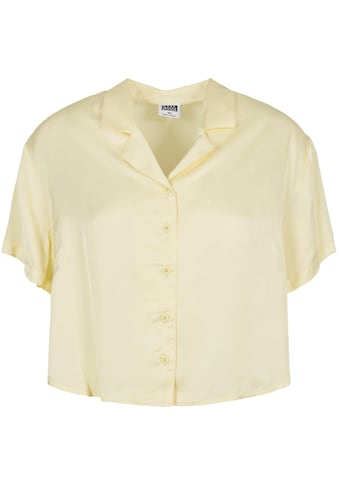 Langarmhemd »Urban Classics Damen Ladies Viscose Satin Resort Shirt«, (1 tlg.)
