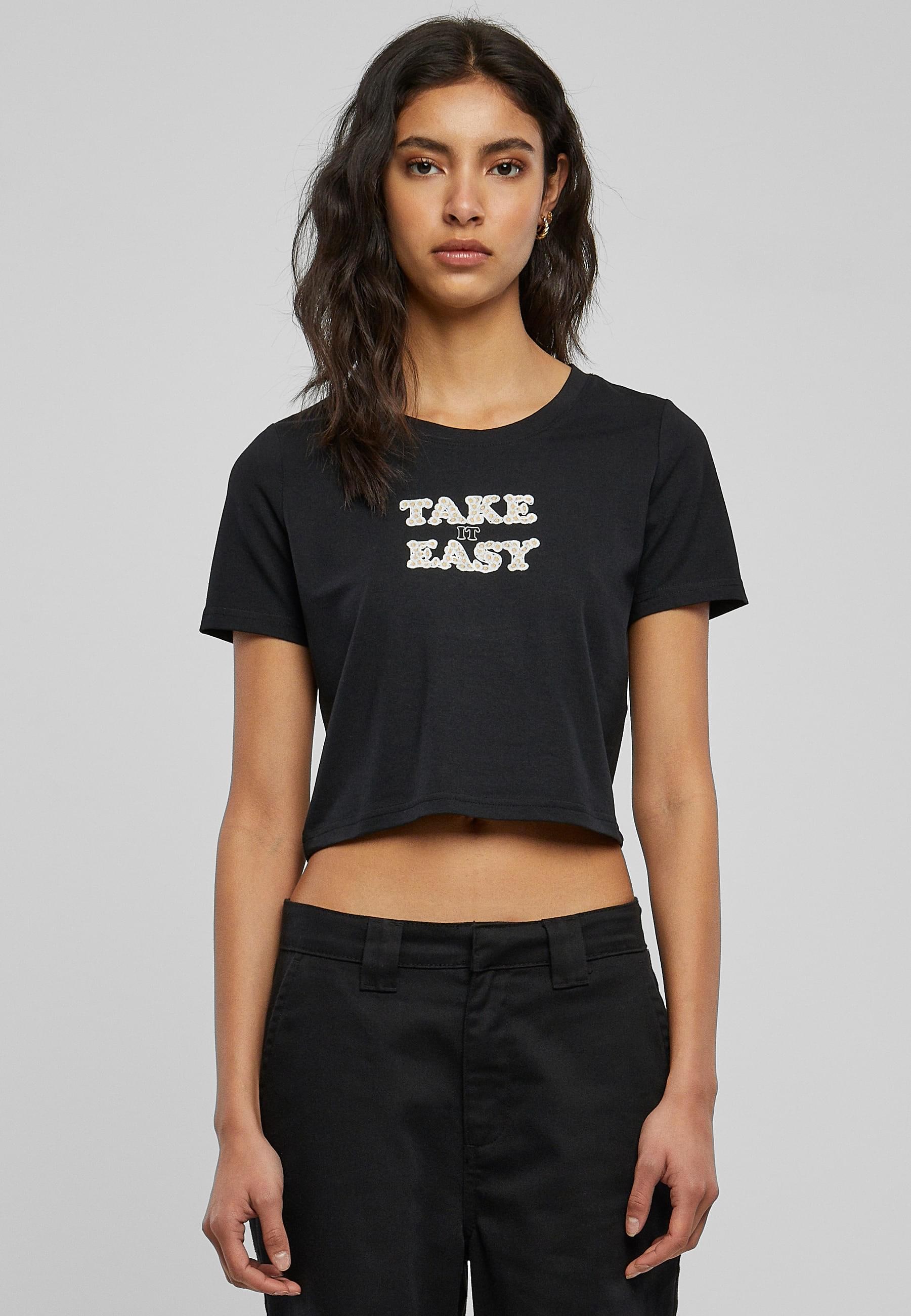 Miss Tee T-Shirt »Miss Tee Damen Take It Daisy Cropped Tee« 1 Stk.