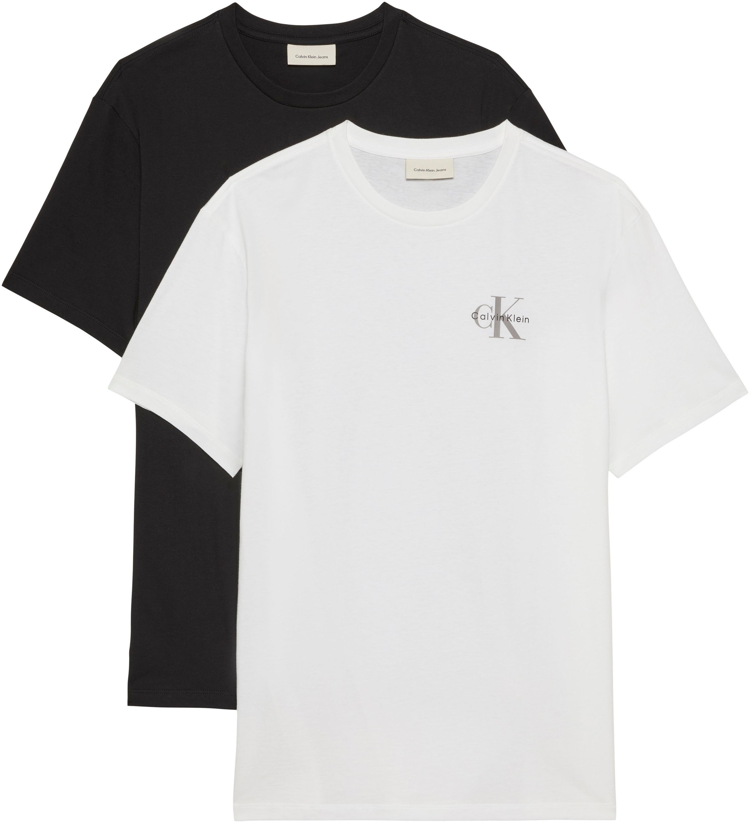 Calvin Klein Jeans T-Shirt "CLASSIC MICRO MONOLOGO 2PK" Set, 2 tlg. Regular fit mit Rundhalsausschnitt