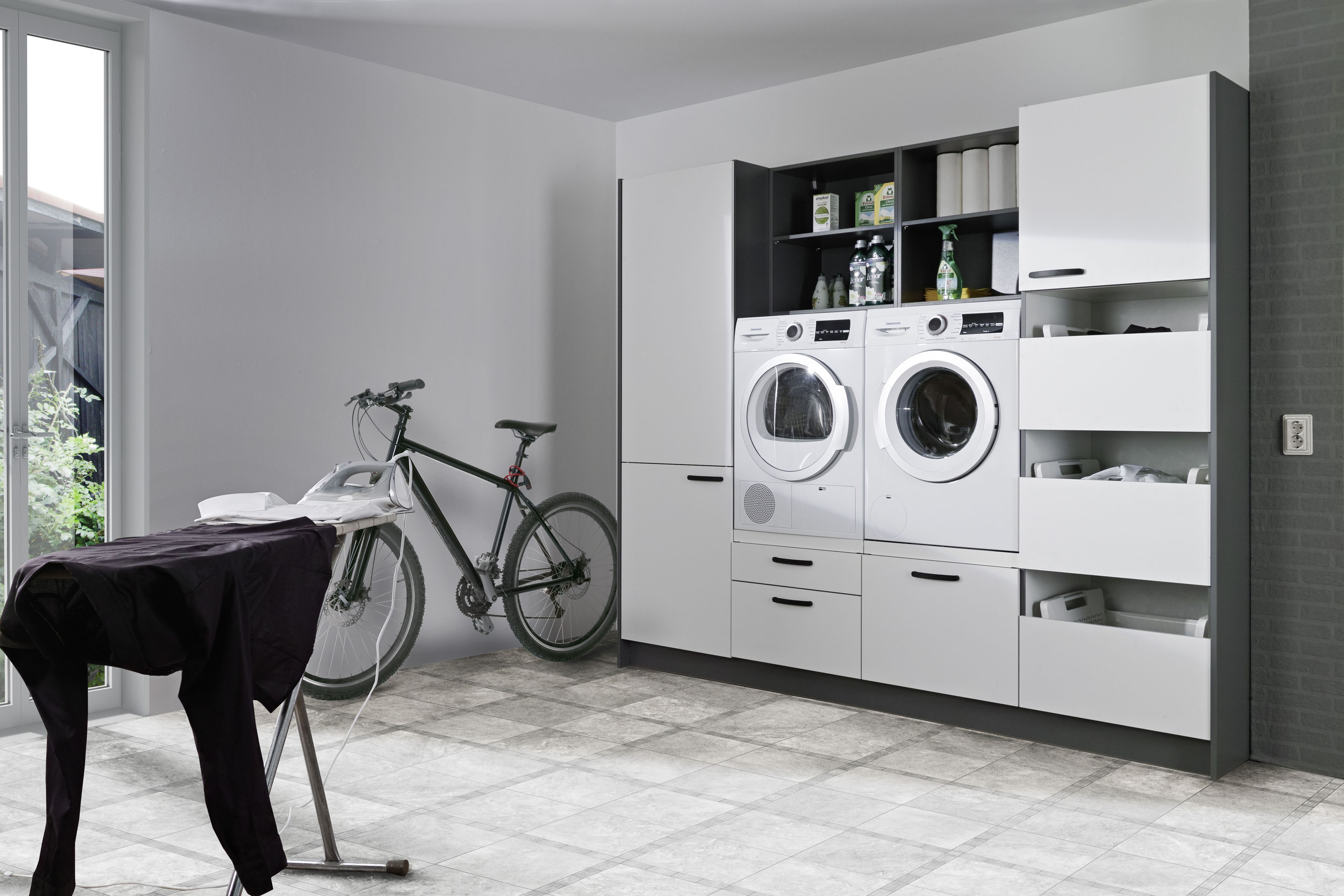 Express Küchen Kleiderschrank "Arta" Komplett-Set, ohne Geräte, vormontiert, mit Soft-Close-Funktion, Stellbreite 245 cm, 9 Stk. tlg.