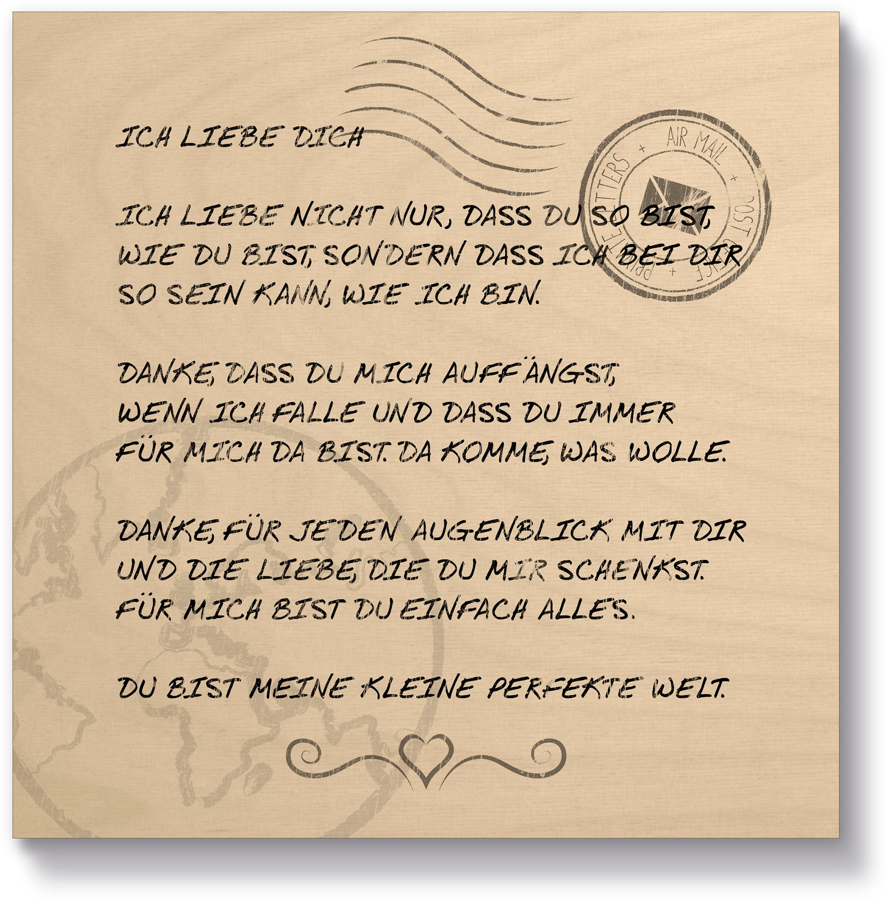 Artland Holzbild "Ich liebe Dich", Sprüche & Texte, (1 St.) günstig online kaufen