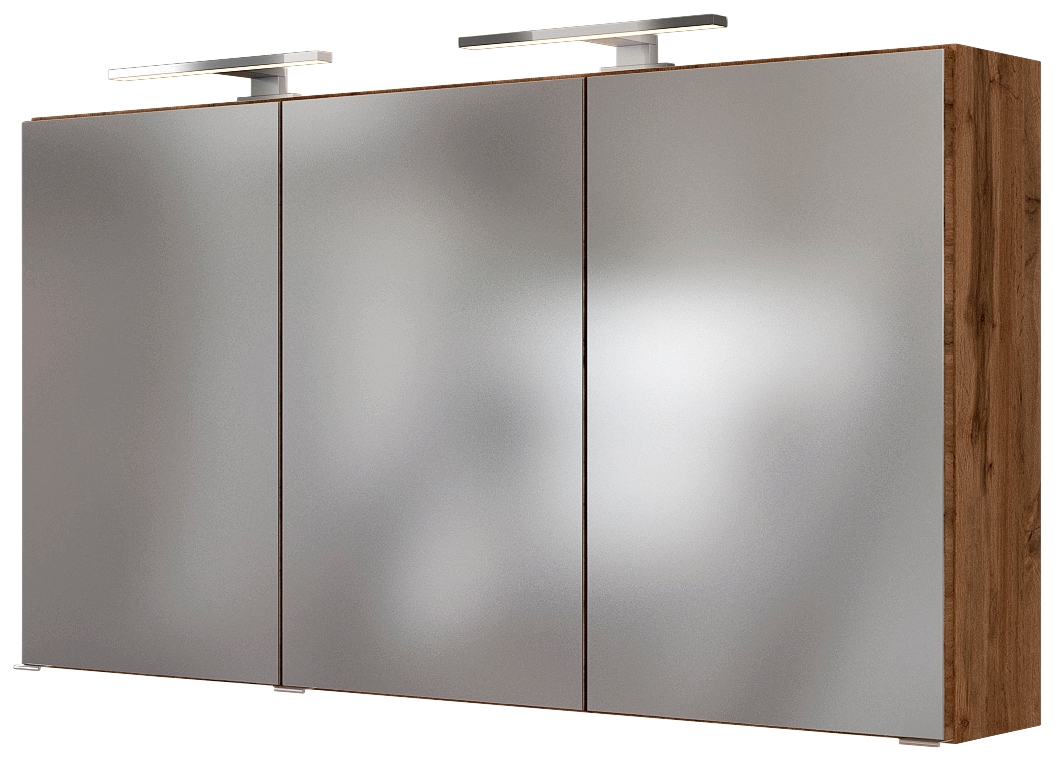 bestellen BAUR | Spiegelschrank Spiegeltüren mit 3 dank HELD cm, MÖBEL 120 3D-Effekt, Breite »Baabe«,
