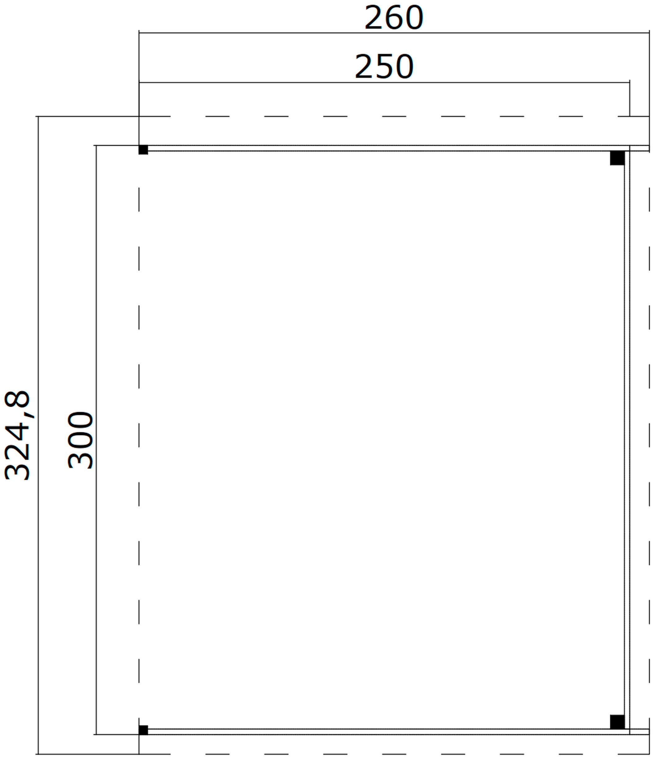 LASITA MAJA Schleppdach »Zambesi 300«, Dachverlängerung 28 mm, Fundamentmass 2500x3000, Schwedenrot