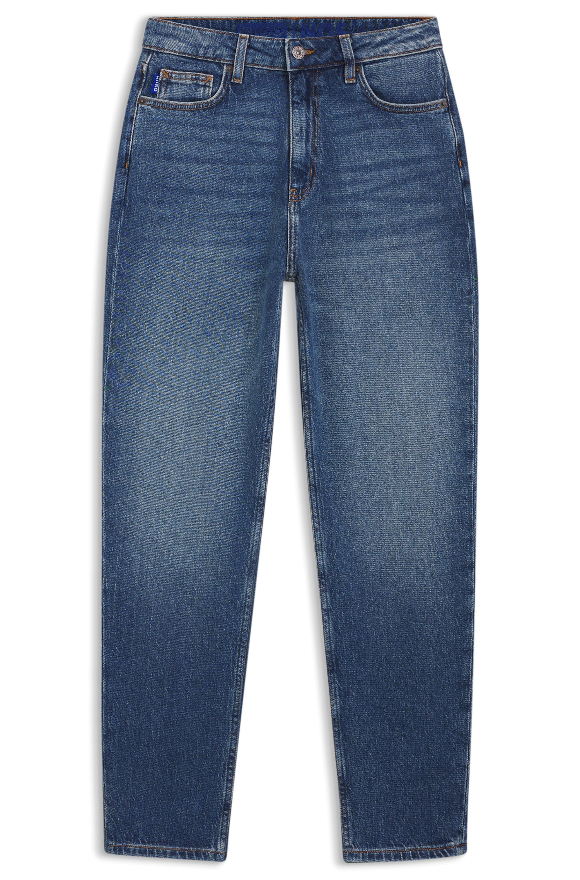 HUGO Blue Mom-Jeans »Noe«, Straight Fit Jeans mit hoher Leibhöhe