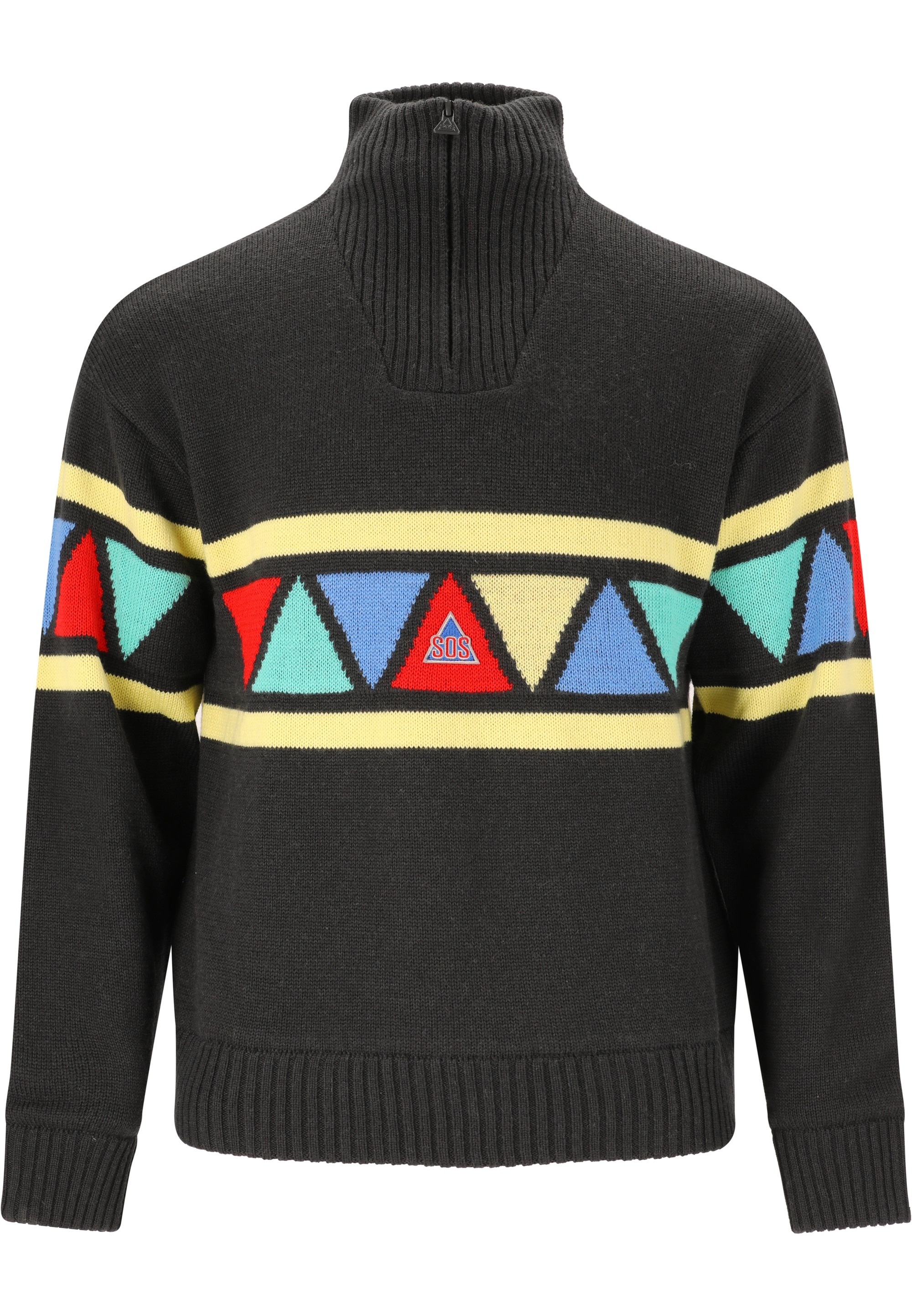 SOS Strickpullover »The Windbreaker«, im kultigen Strick-Look mit Merinowolle