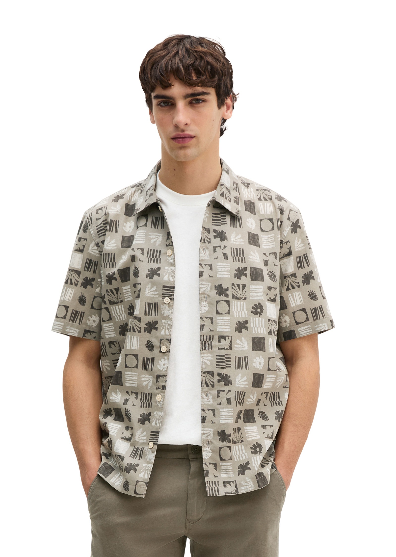 Marc O'Polo Kurzarmhemd »aus Bio-Baumwoll-Popeline«