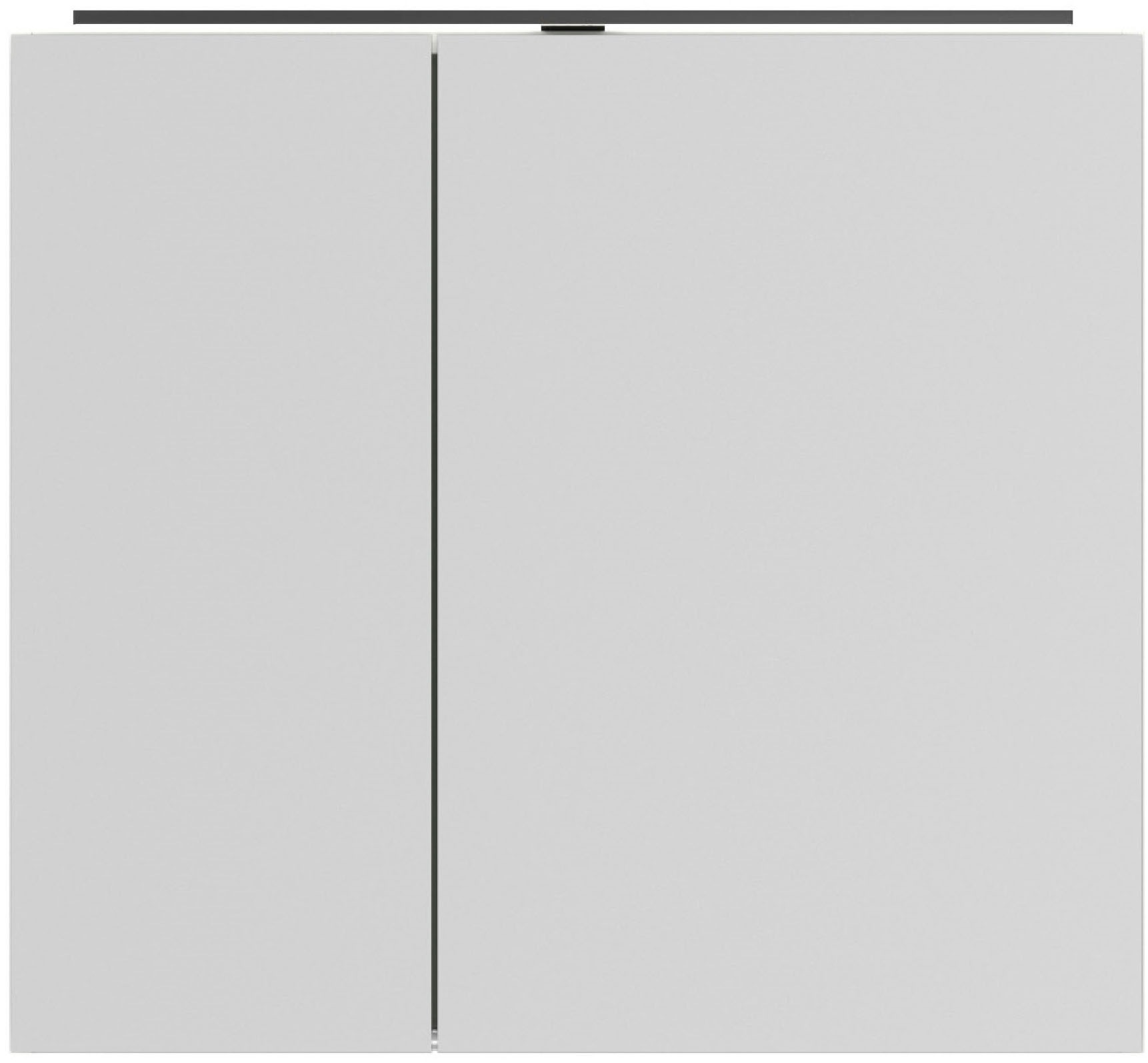 nobilia® Spiegelschrank »Prina«, (inkl. Beleuchtung mit Dimmerfunktion), in Breiten 60, 80, 100 und 120 cm, innenliegende Steckdose