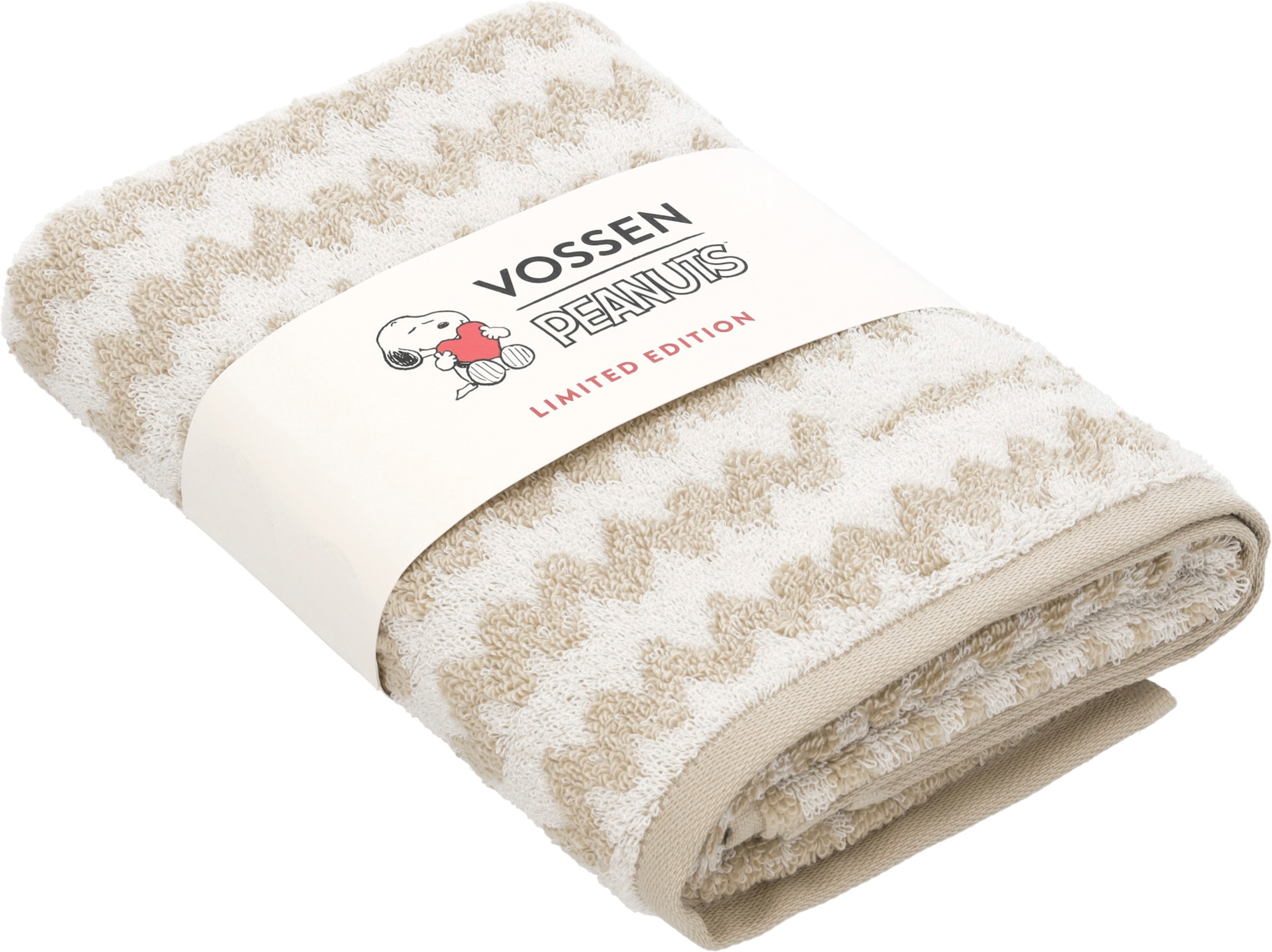 Vossen Handtuch "Charlie Brown" trendiger Jacquard im Zick-Zack Design und Charlie Brown
