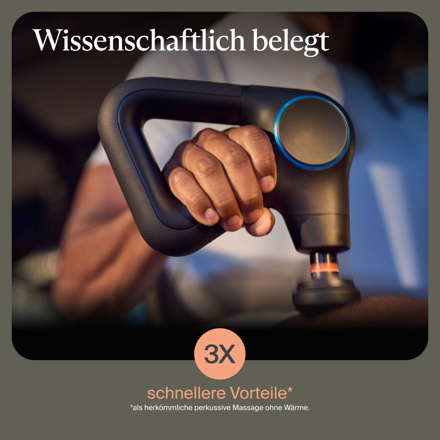 Therabody Massagepistole »Theragun Prime Plus Regeneration durch Perkussive Massage und Wärme«, wissensch. Erwiesen, 4 Aufsätze, App-Steuerung