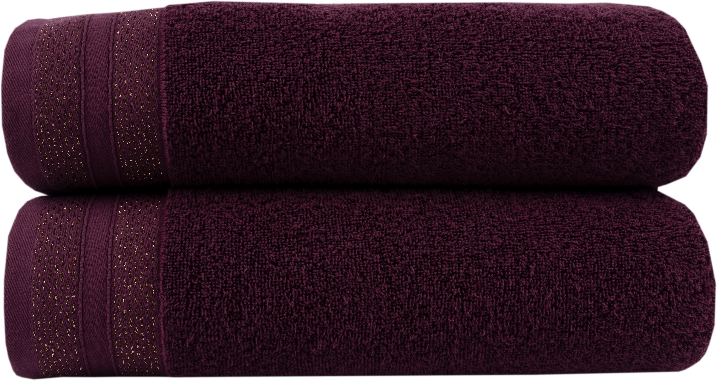Leonique Handtuch Set »»Esmindra« mit gewebter goldener Bordüre«, Set, 4 tlg.,  Frottier, Premium Bio-Baumwolle, 2 Duschtücher oder 4 Handtücher bestellen  | BAUR