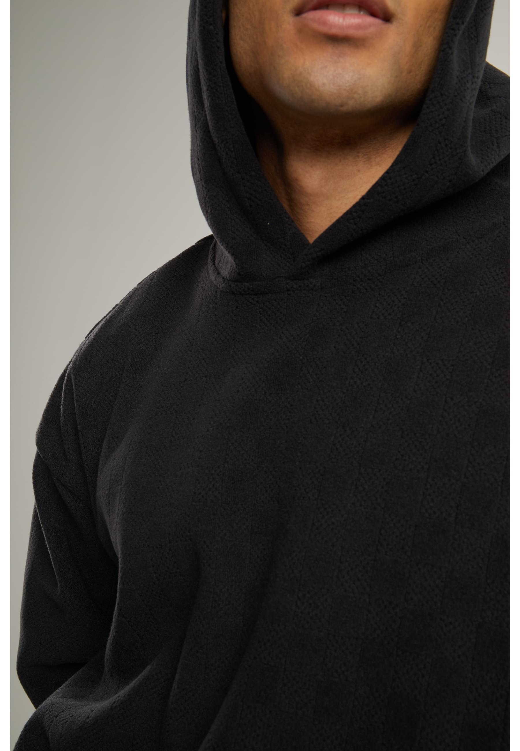 URBAN CLASSICS Kapuzensweatshirt »Urban Classics Jacquard Velvet Oversized Hoody«, (1 tlg.)