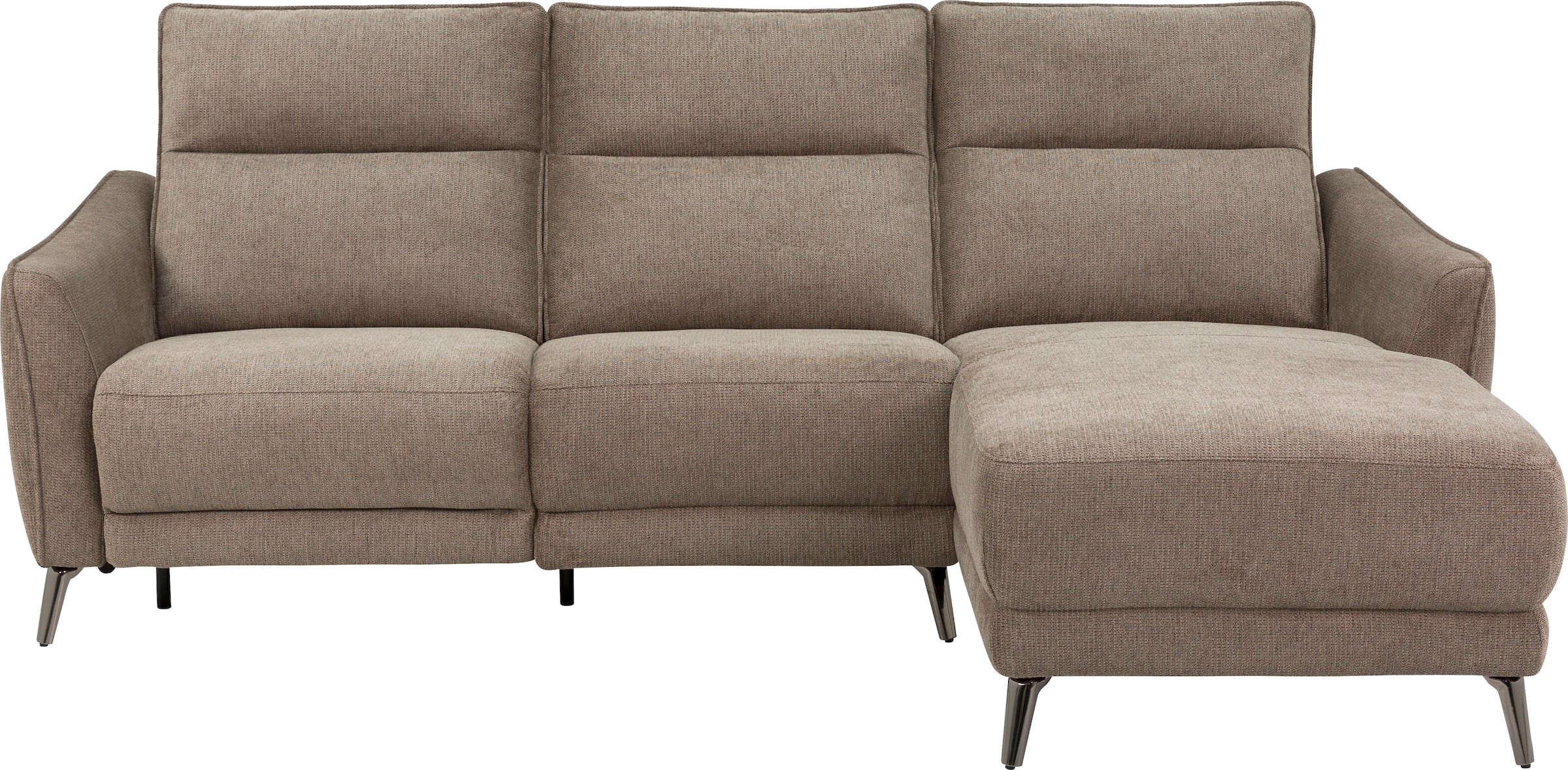 INOSIGN Ecksofa »TAYLER 3-Sitzer, L-Form (Breite 239cm), elektr. Relaxfunktion, USB A/C«, und Recamiere, Liegefunktion durch Recliner, Federkernpolsterung