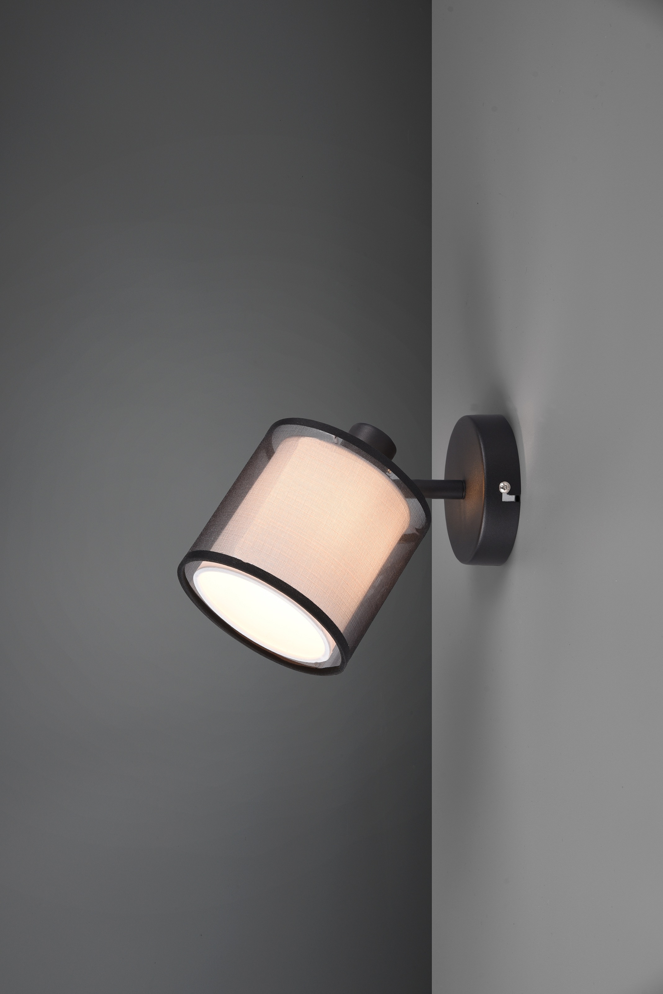 PLACES OF STYLE Deckenstrahler »Liotta« E14 1 Stk. Spot 1-flammig mit Doppelschirm Textil, transparenter Organza-Schirm