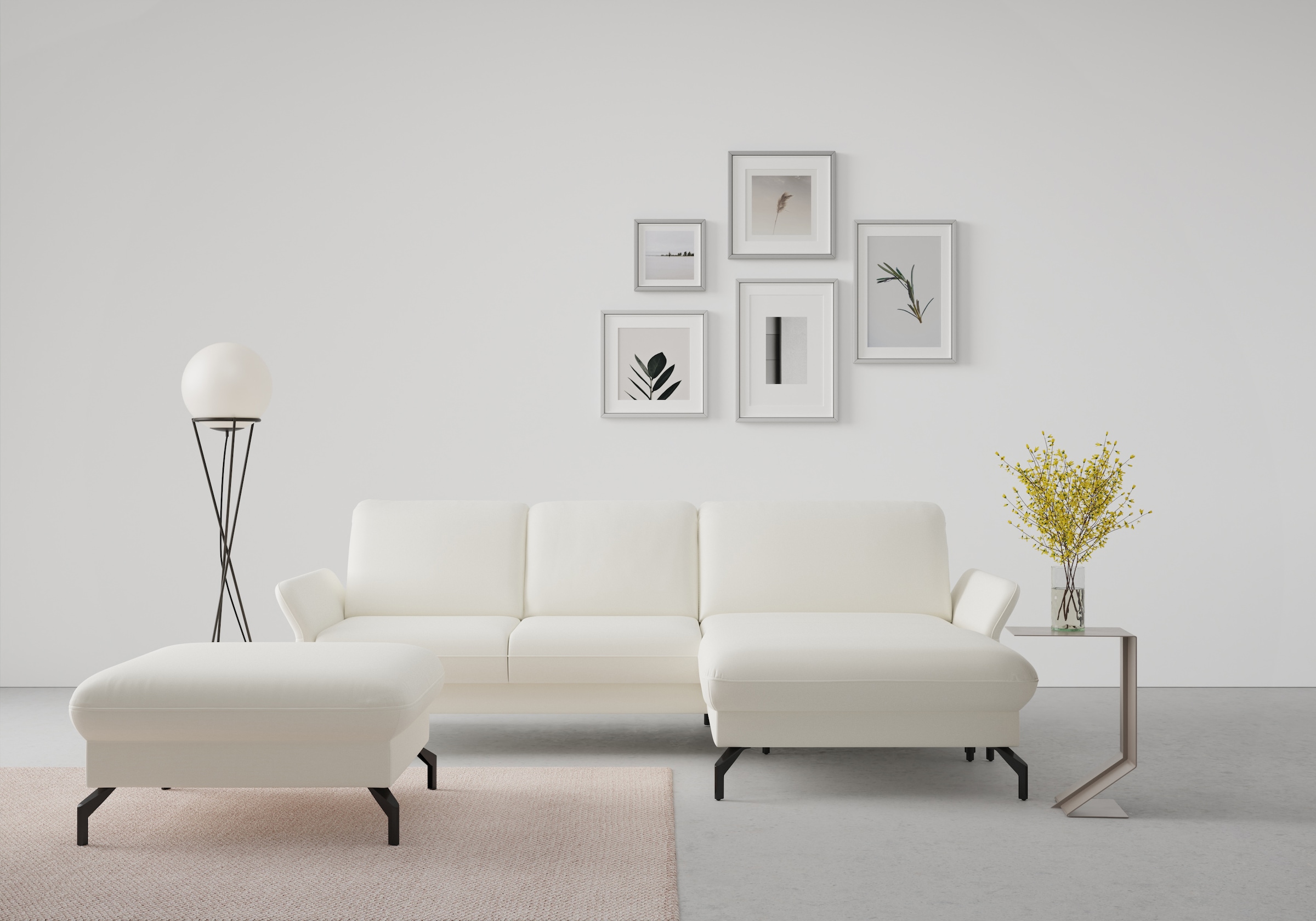 sit&more Ecksofa "Fashion L-Form" wahlweise mit Kopfteilverstellung und Vorziehsitz, motorisch