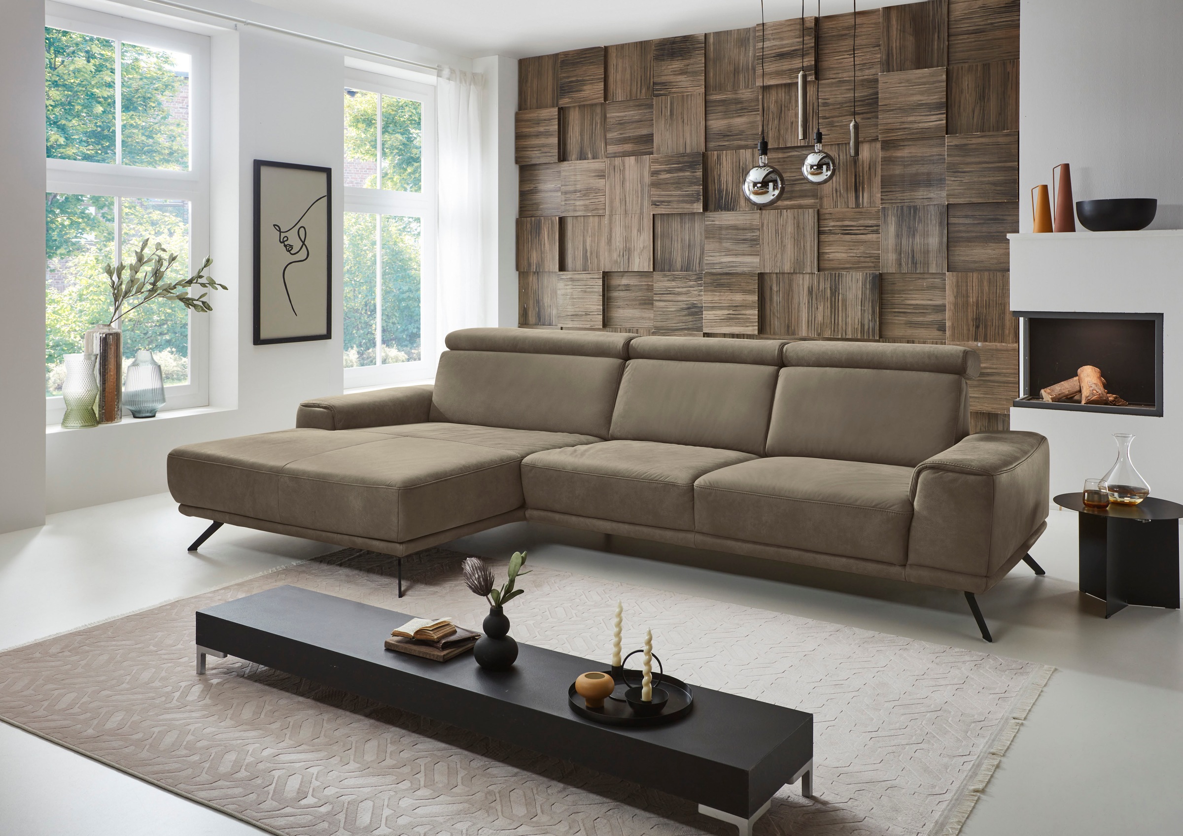 Ecksofa DIE PLANBAR "PN-EM22041 L-Form", grau (alu), B:335cm H:89cm T:188cm, Sofas, Ecksofa, wahlweise motorisches Canape oder Sitztiefenverstellung 7