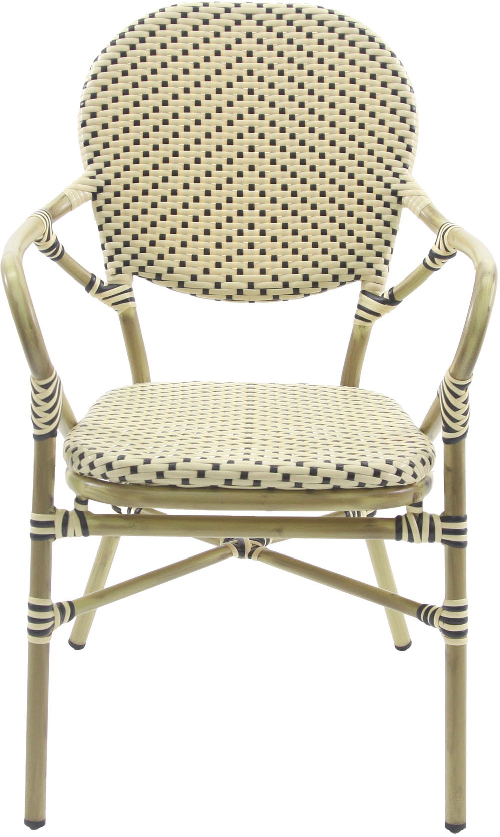Essentials Bistrostuhl "Tango" () 1 Stk. Rattan – Bambus, weiß/schwarz günstig online kaufen