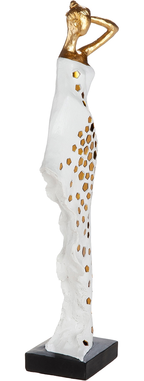 GILDE Skulptur »Skulptur Frau Miraelle weiß H. 53 cm« Anmutig modern Dekorhighlight Wohnraumdeko Skulpturenfigur