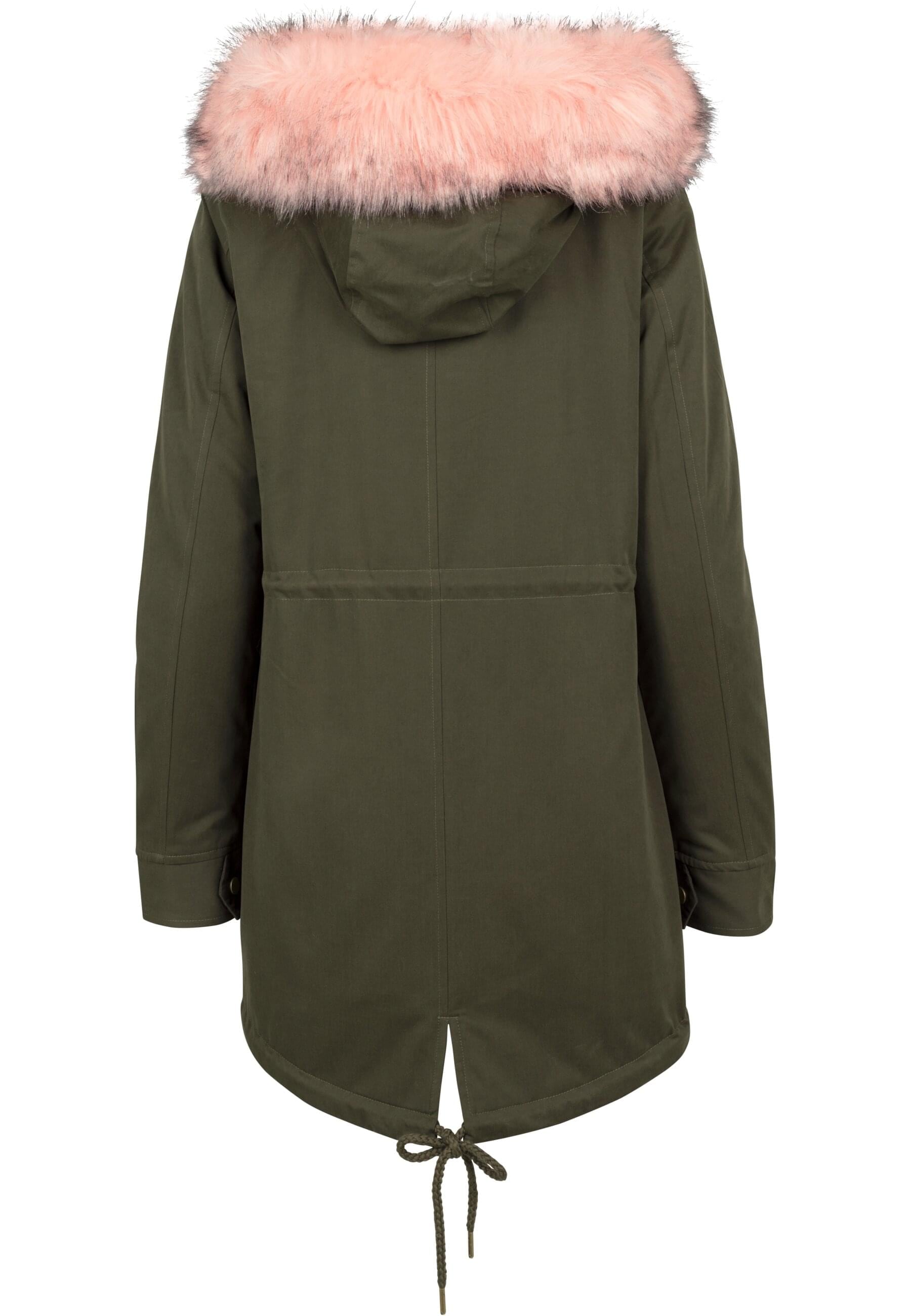 URBAN CLASSICS Parka »Urban Classics Damen Ladies Peached Teddy Lined Parka«, (1 St.), mit Kapuze